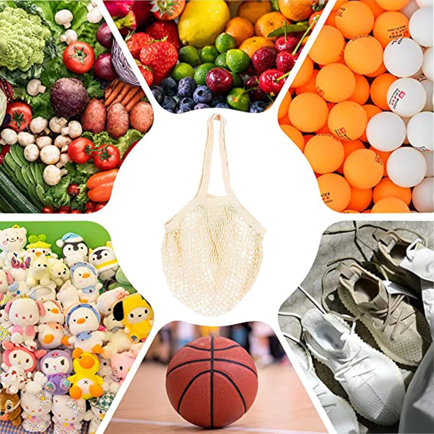 NHCDFA String Bag, Reusable Net String Shopping Bags, small net bags