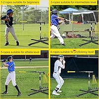 Vista 3 de Baseball/Softball Swing Trainer Aid - Baseball Training Equipment, Upgraded Level 5 Elasticity Baseball/Softball Accessories - Equipment for Batting