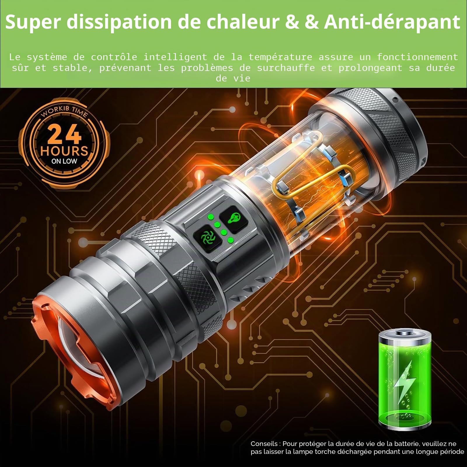 Lampe Torche LED Ultra Puissante, 900000 Lumens Lampe Torche Rechargeable avec Lumière Camping, Zoomable, 11 Modes, Étanche Portable Tactique Militaire Lampe de Poche pour Camping Randonnée Urgence