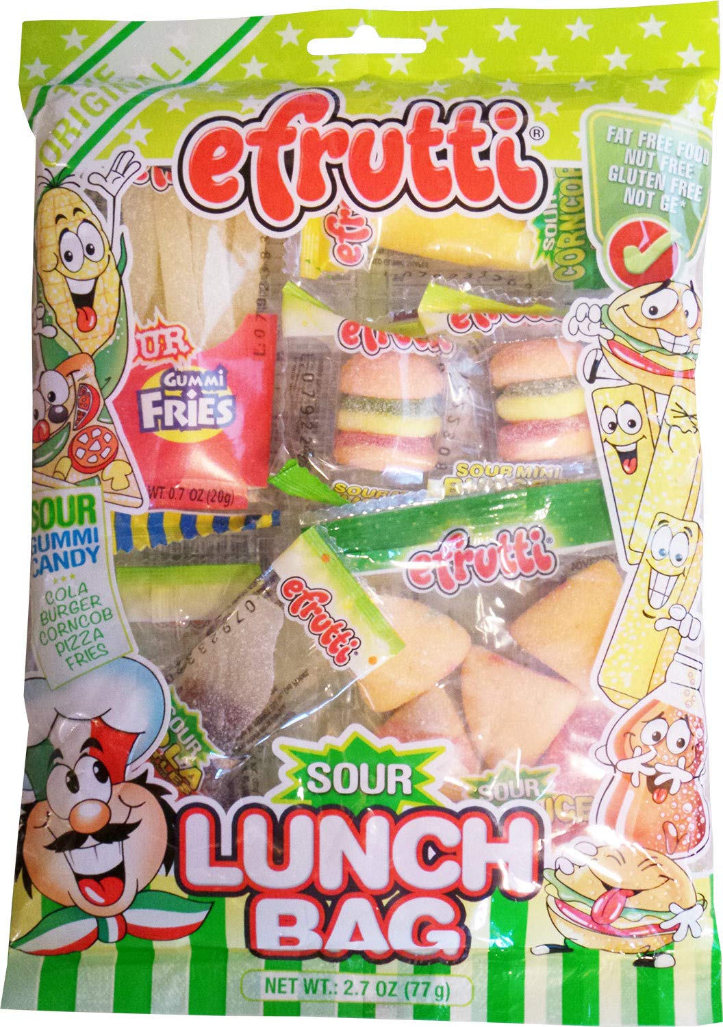 Gummi Sour Lunch Candies – 2.7 oz (Pack of 12) – Chewy Assorted Gummies in Fun Lunch Shapes – Perfect for Parties, Classroom Rewards, Holiday Treats, and Snack Time