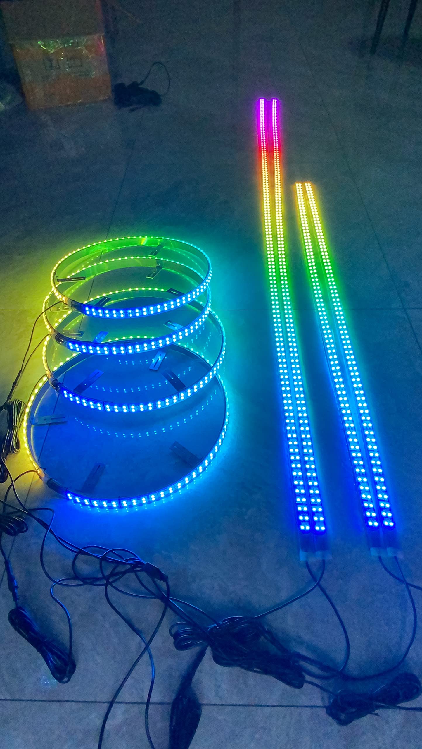 Tzvmny Lighting Double Row Dual Raw Dream Color Chasing Flow Series 17.5