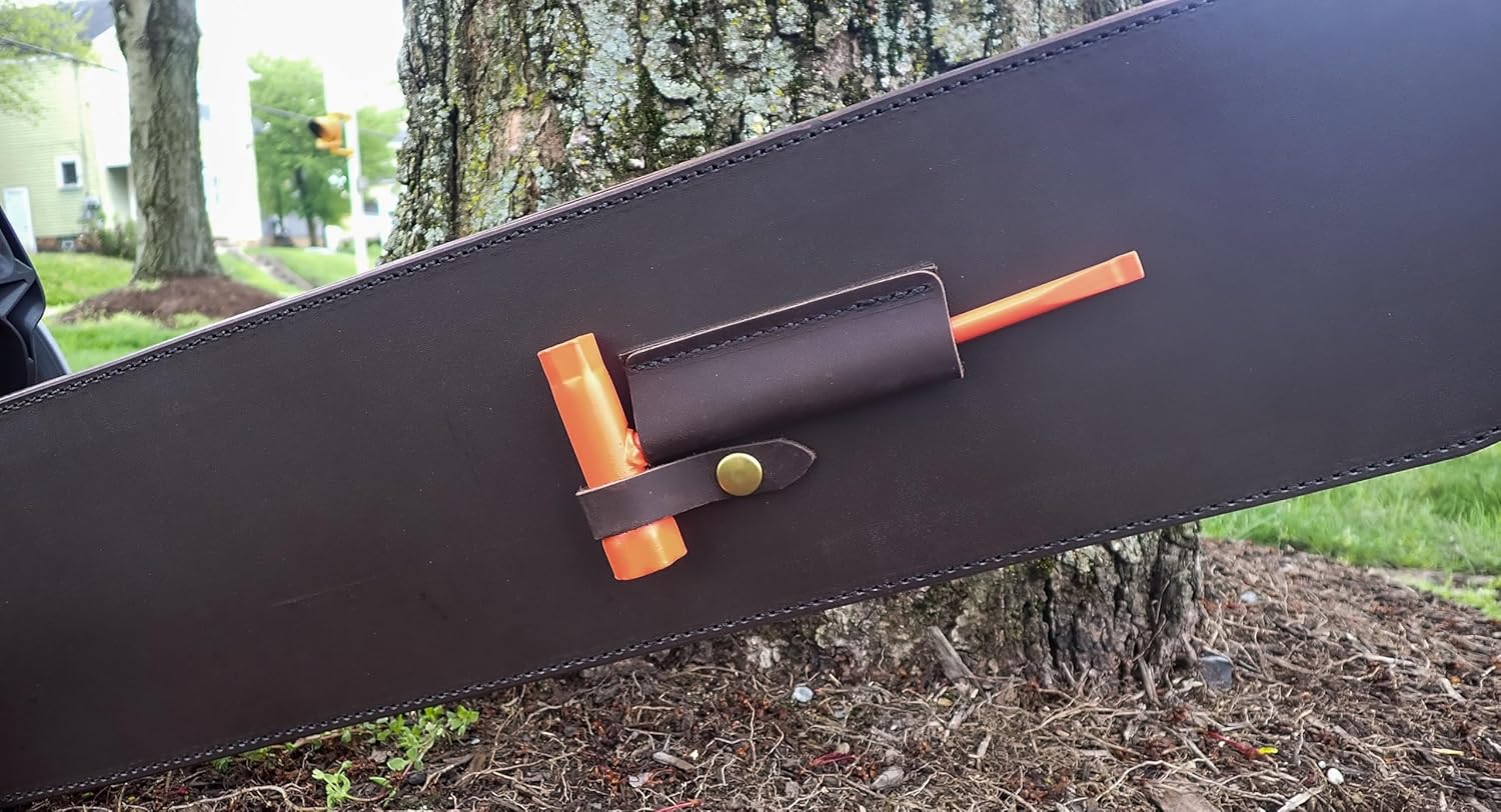 Leather Chainsaw BAR Cover Scabbard with Wrench Holder 32"