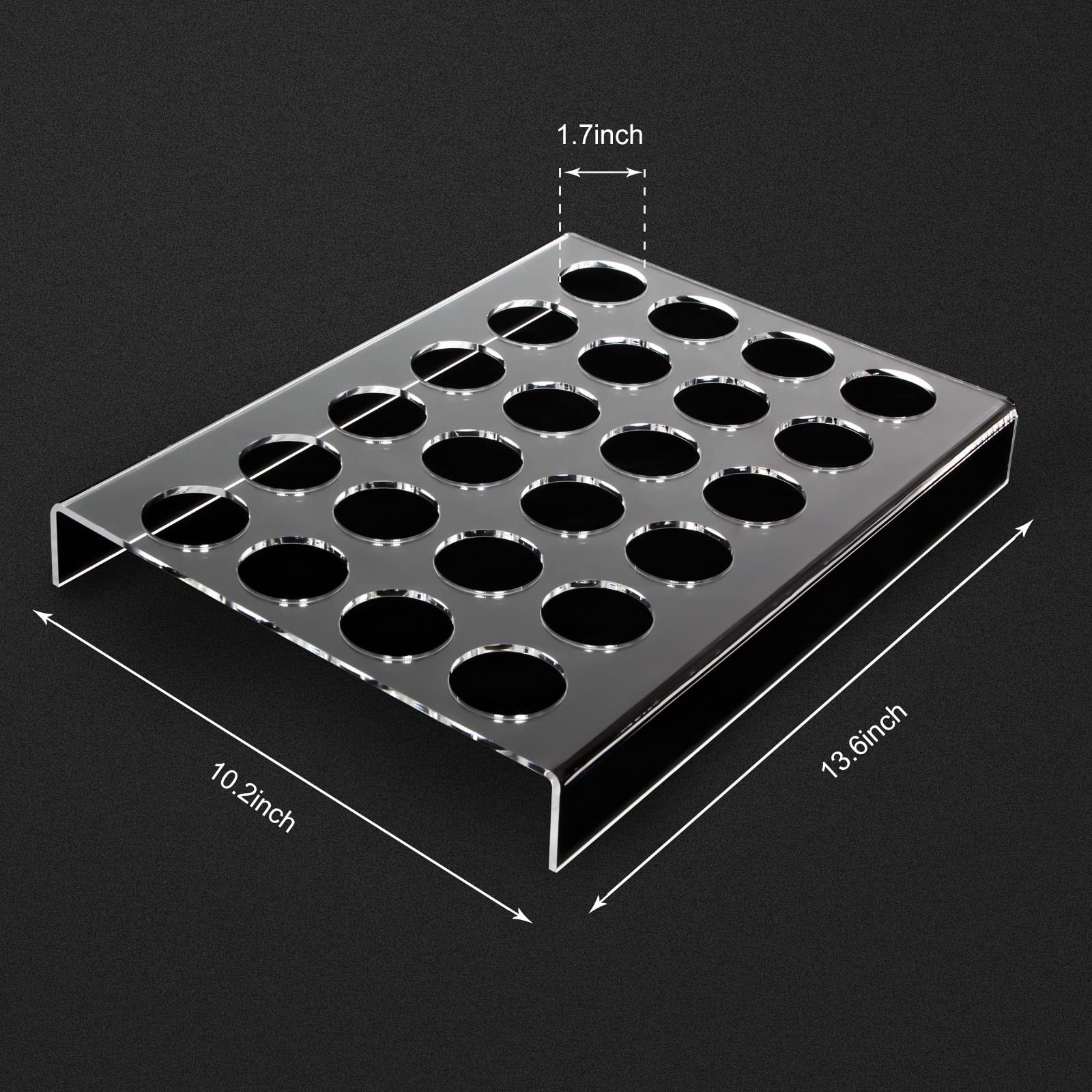 K Cup - Porta cialde per 24 cialde, trasparente Arcylic K Cup organizer per cassetti o ripiani in ufficio e cucina