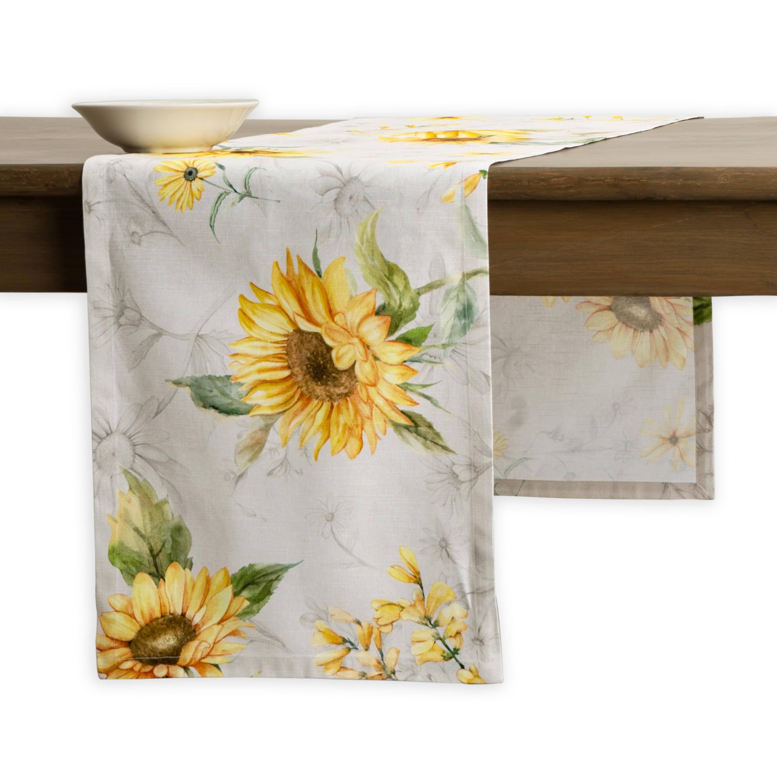 Maison d' Hermine Table runner 100% Cotton Single Layer Table Runners 180 CM long for Home Kitchen Dining Party Wedding Bridal Shower Spring Summer (Candice, 37 cm x 180 cm)