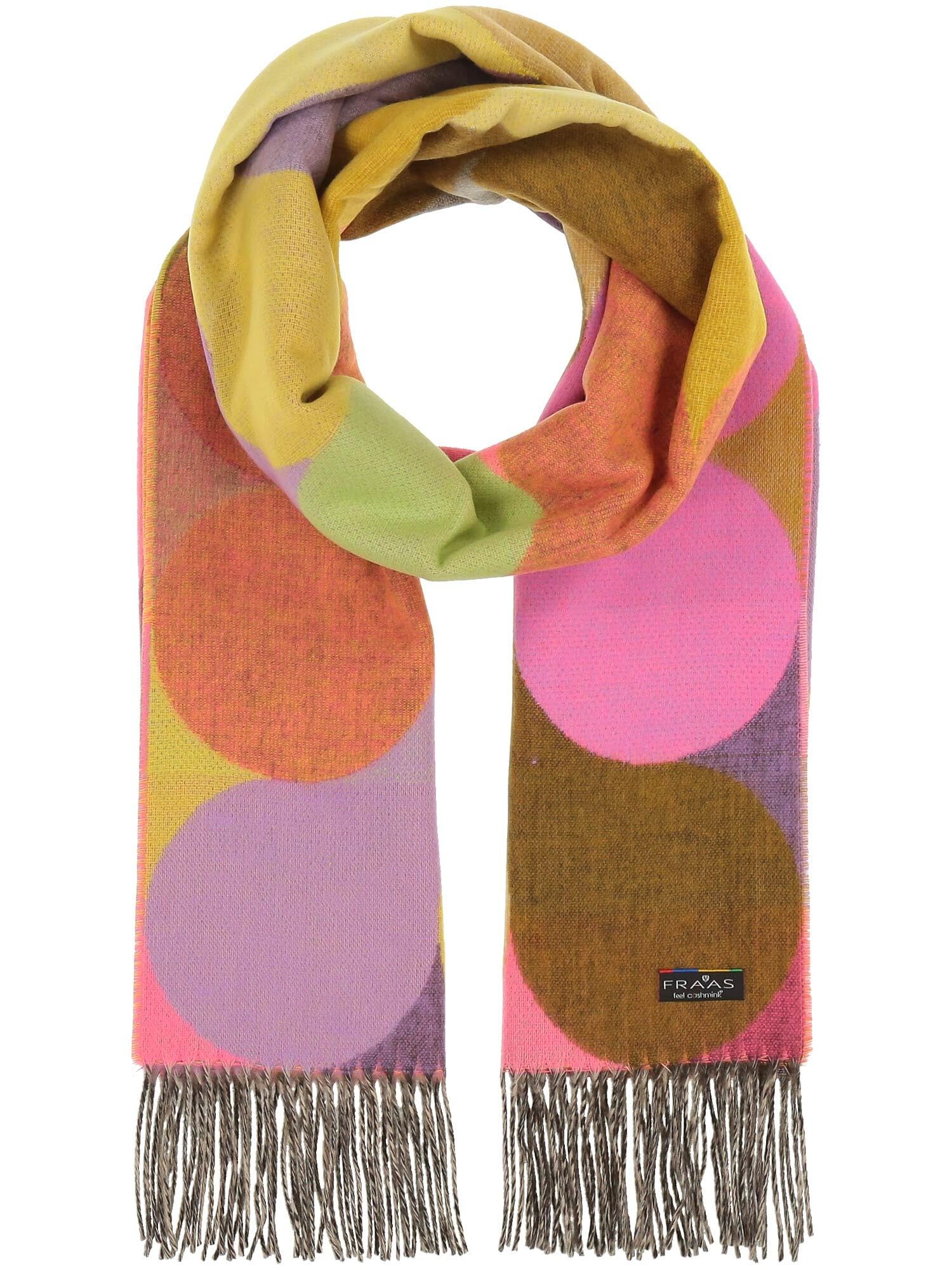 FRAAS Cashmink Schal 56 x 200 cm - Weicher als Kaschmir - Made in Germany - Stola mit gaphischem Muster für Damen - XXL Schal Multicolor
