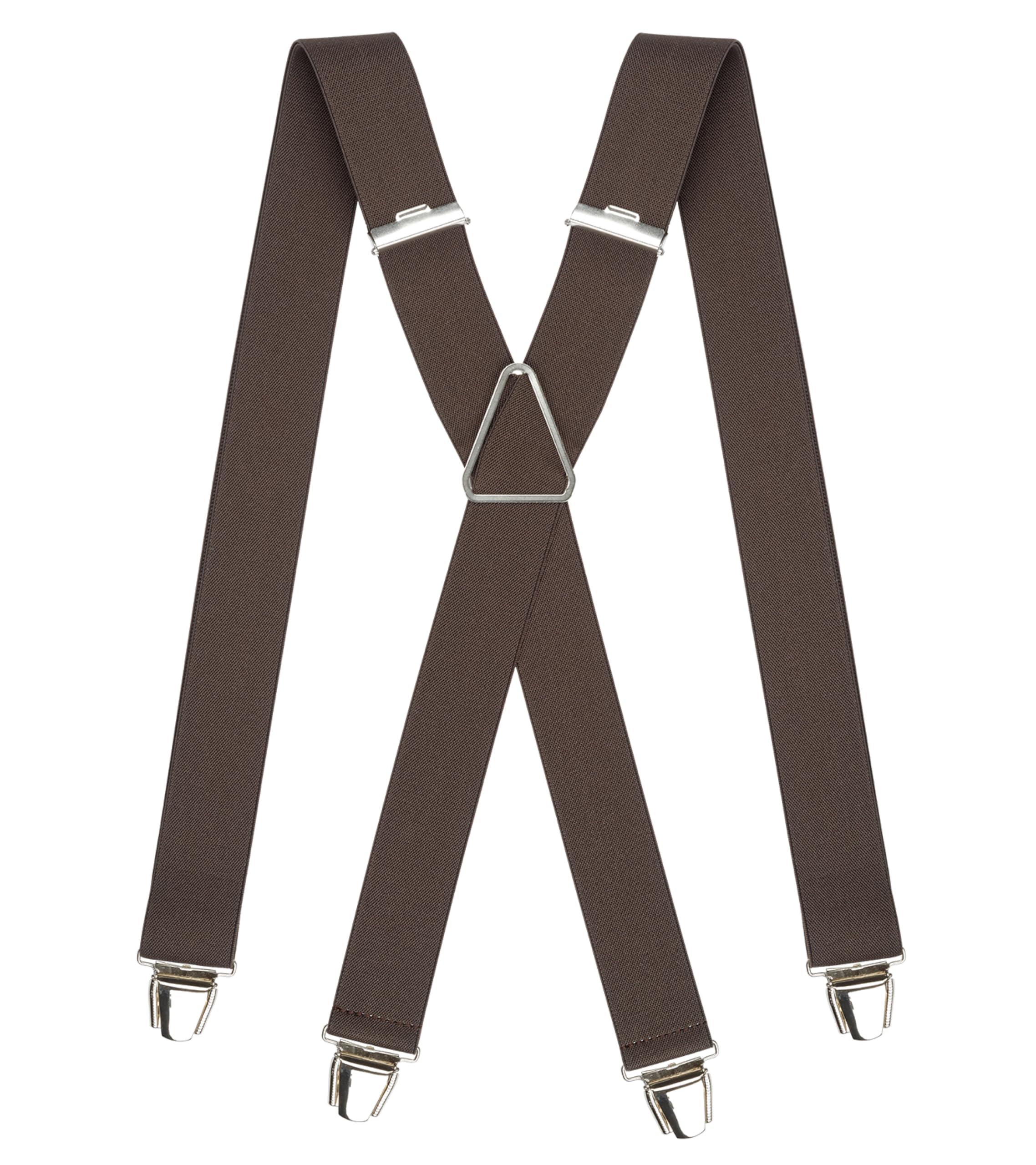 Pierrot Hosenträger für Herren Breit Made in Germany/France - Ultrastarker Gummizug & 4 Extra Starke X-Clips - Verstellbare Länge bis zu 130cm - Garantie auf Lebenszeit