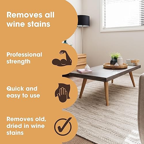 Miniatura 3 de Furniture Clinic Solución quitamanchas de vino tinto de 17 onzas  Tratamiento de eliminación de manchas para ropa, alfombras, tapicería  Eficaz para