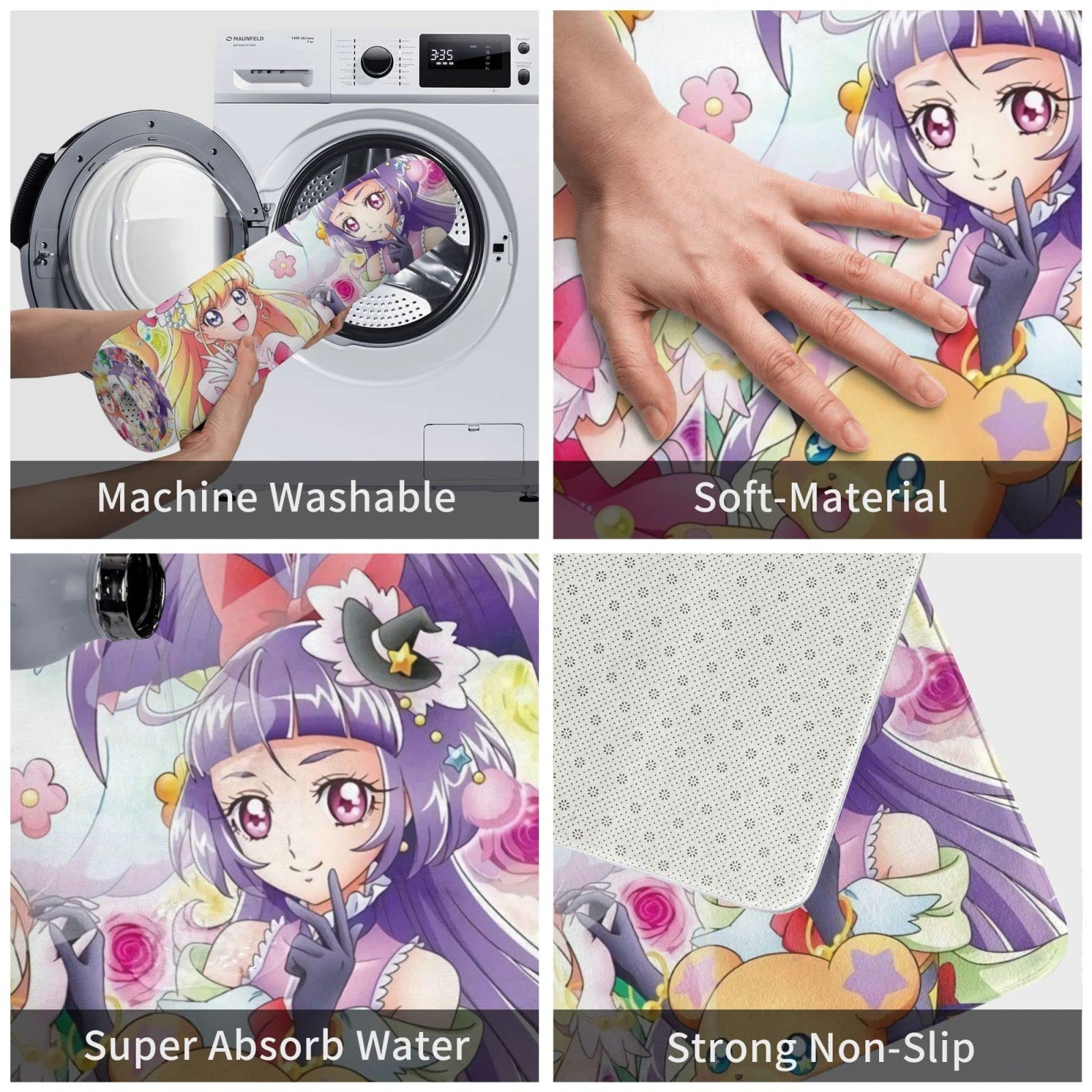 Amazon | 魔法つかいプリキュア 多機能 カーペット 絨毯 滑り止め付