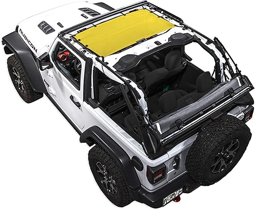 Miniatura 9 de SPIDERWEBSHADE - Parasol de malla para Jeep Wrangler, accesorio de protección UV, fabricado en EE. UU., Negro
