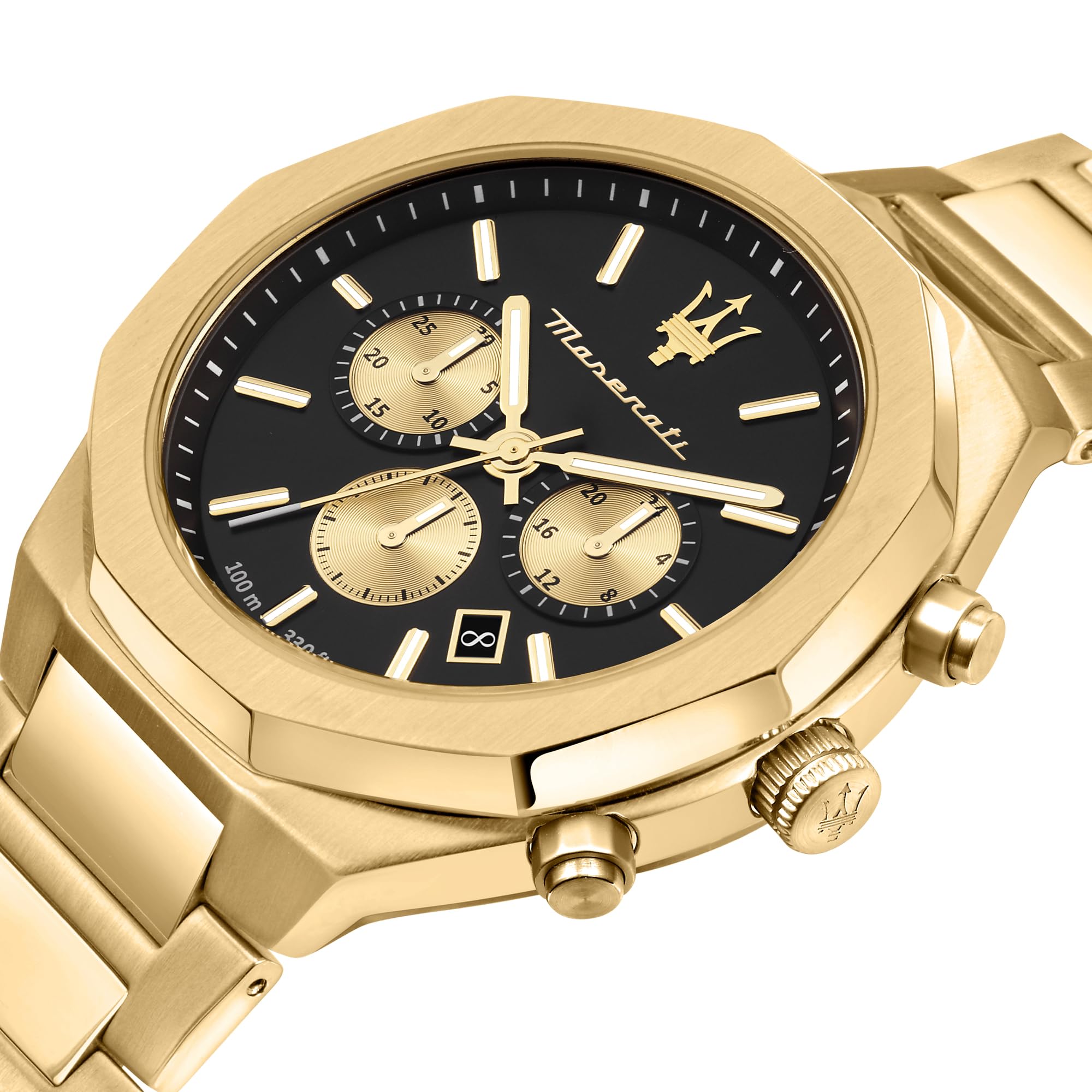 Maserati Reloj Hombre, Colección Stile, Cuarzo, Cronógrafo, en Acero, PVD Oro - R8873642001