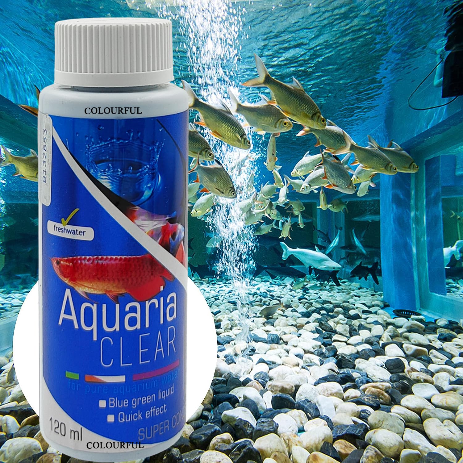 ** COLOURFUL AQUARIUM ** Aquaria Clear - Aquarium Cloudy Water Clear & Conditioner - 120ml (B01N91T9VV) Amazon Price History, Amazon Price Tracker
