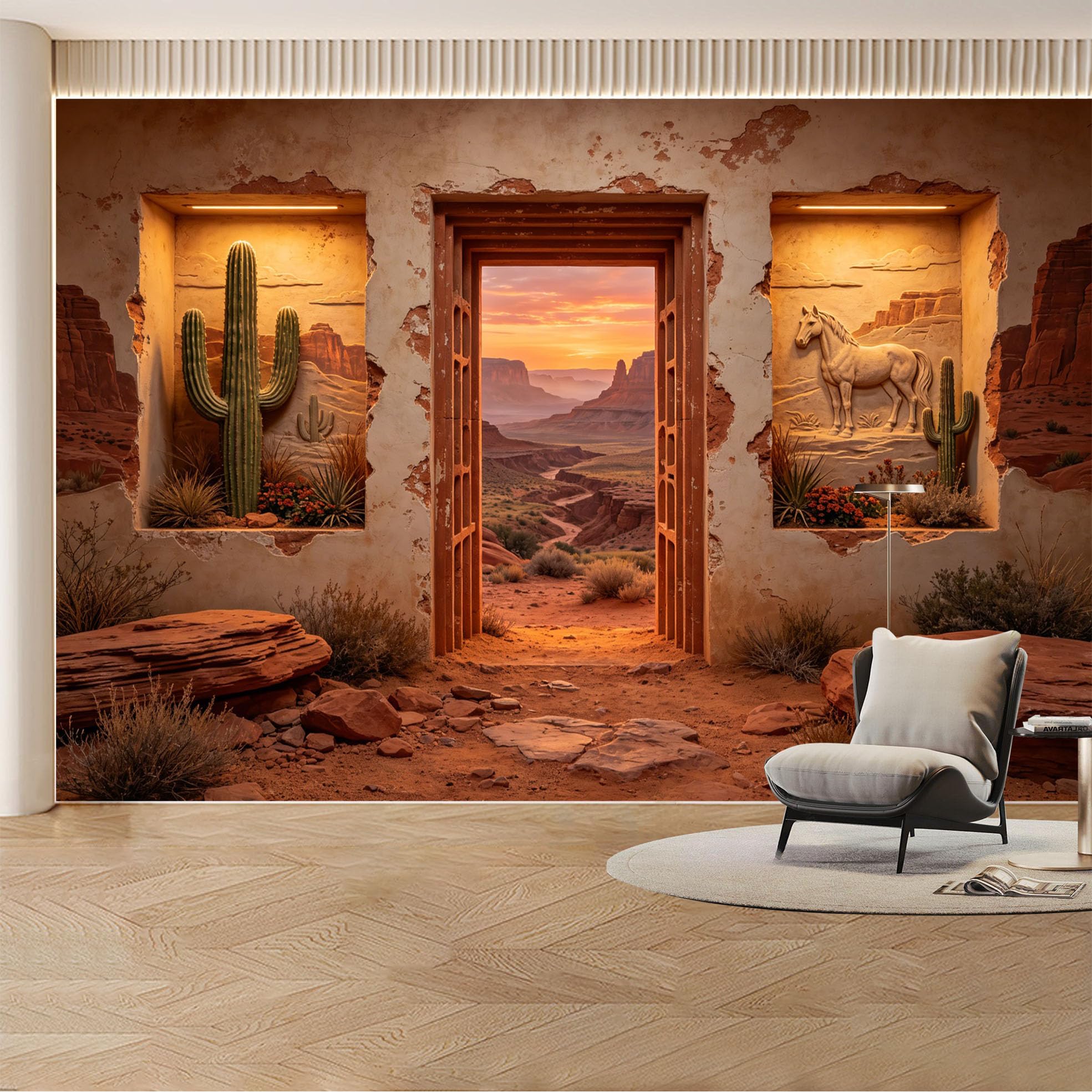 Custom Wall Mural Wallpaper Tropical Rainforest Landscape Nature 3D Effect Wall Decor Mural Design Misty Luxury Removable SelfAdhesive Large Photo for Living Room， Bedroom， Office
