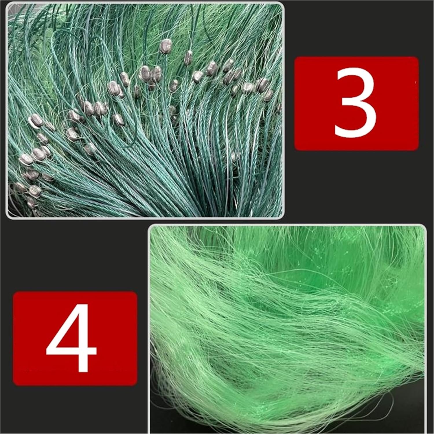 Finefish 100m Hunting Fishing Net 3 Layers Monofilament Fish Network with Float Outdoor Catch Fish Gillnet Trap Fishing Gear for Fishing at Sea, Lake, River