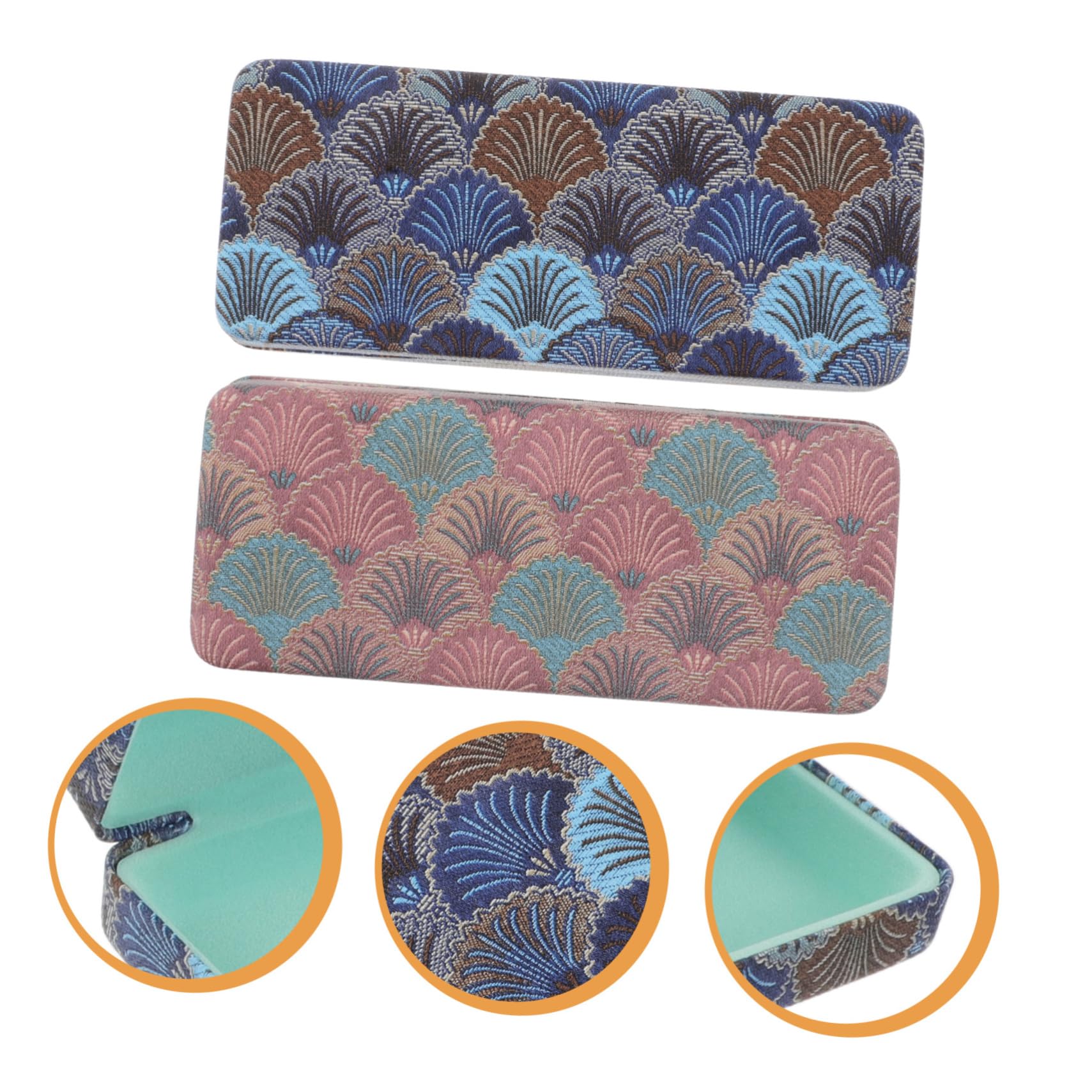 COLLBATH 4pezzi Custodia Rigida per Occhiali Scatola Portaoggetti Portatile per Occhiali da Sole Vista Organizer Compatta in Metallo Resistente