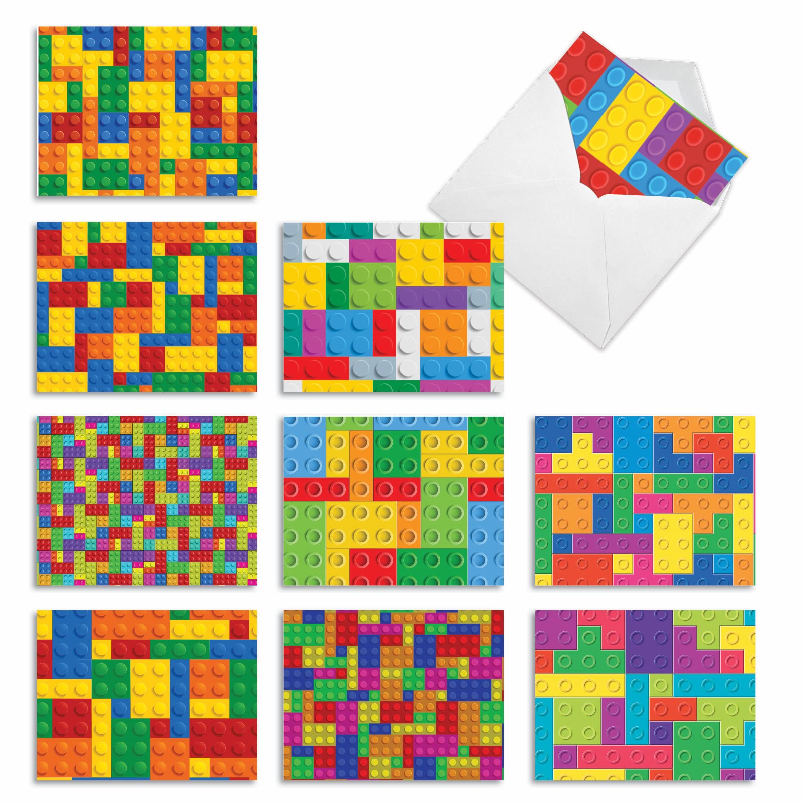 The Best Card Company – 10 Unique Blank Greeting Cards, Camp Stationery and Envelopes, Colorful Notecards Bulk Set, Birthday, Thank You Small Notes -