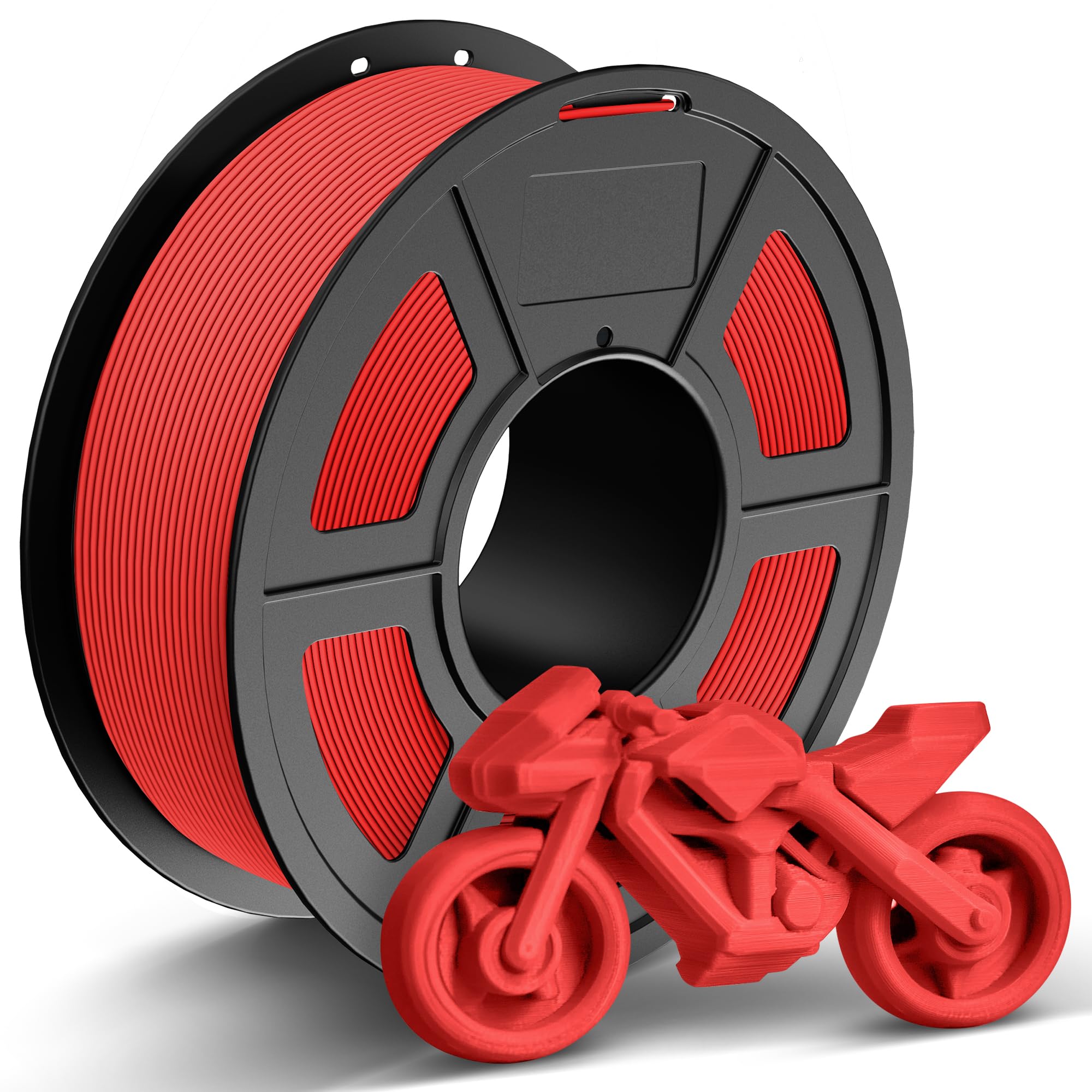 TECBEARS Rapid PETG Filament 1.75mm，High Speed 50-600mm/s 3D Printer Filament, High Toughness PETG, Red 1KG