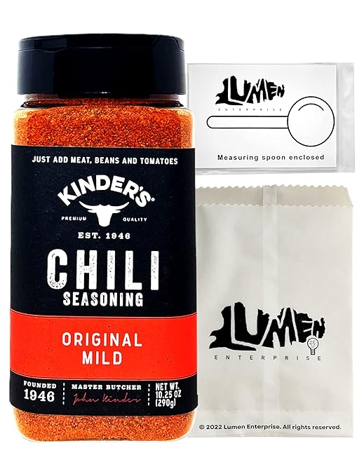Kinders Chili Seasoning Original Mild (10.25 oz) Bundle