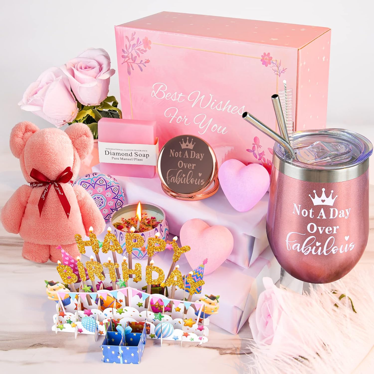 Birthday Pamper Gifts, Unique Birthday Gift for Women Bath Pamper Sets