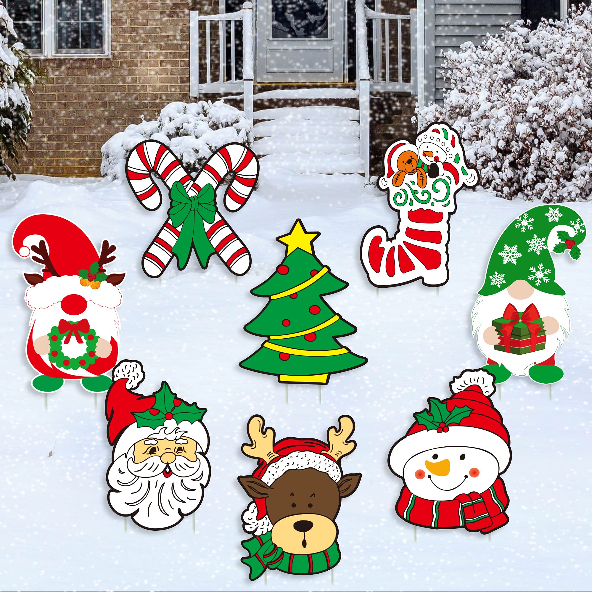 クリスマス デコレーション アウトドア クリスマス ヤードサイン ホリデー装飾 Amazon.co.jp: Mosoan 屋外 クリスマス デコレーション 8ピース