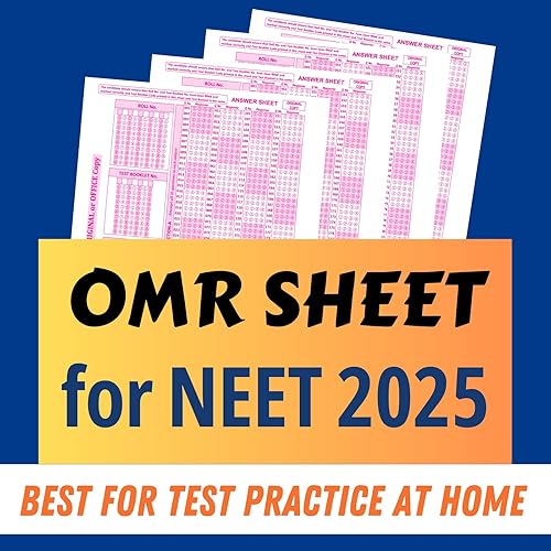 BeWise Classes NEET OMR Sheets for Mock Test Practice at Home &amp; Time Management - 50 OMR Sheets to attempt 200 Questions | NEET 2025 Latest Pattern OMR Sheet with Space for Subject wise Marks Calculation