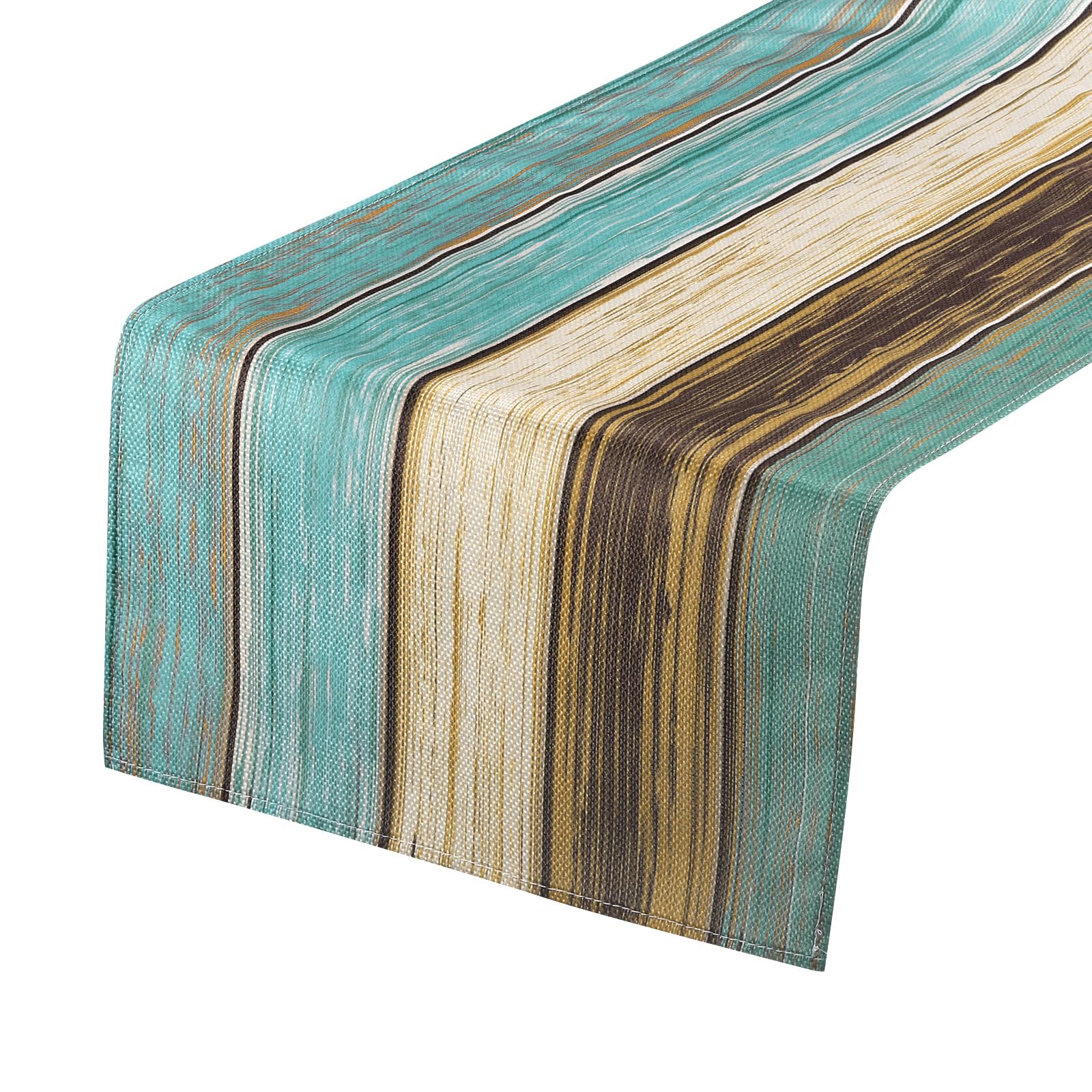 uxcell Table Runner 72" x 13", Retro Cotton Linen Table Runner, Green & Grey, Emerald/Green/Khaki/Yellow/Light Green