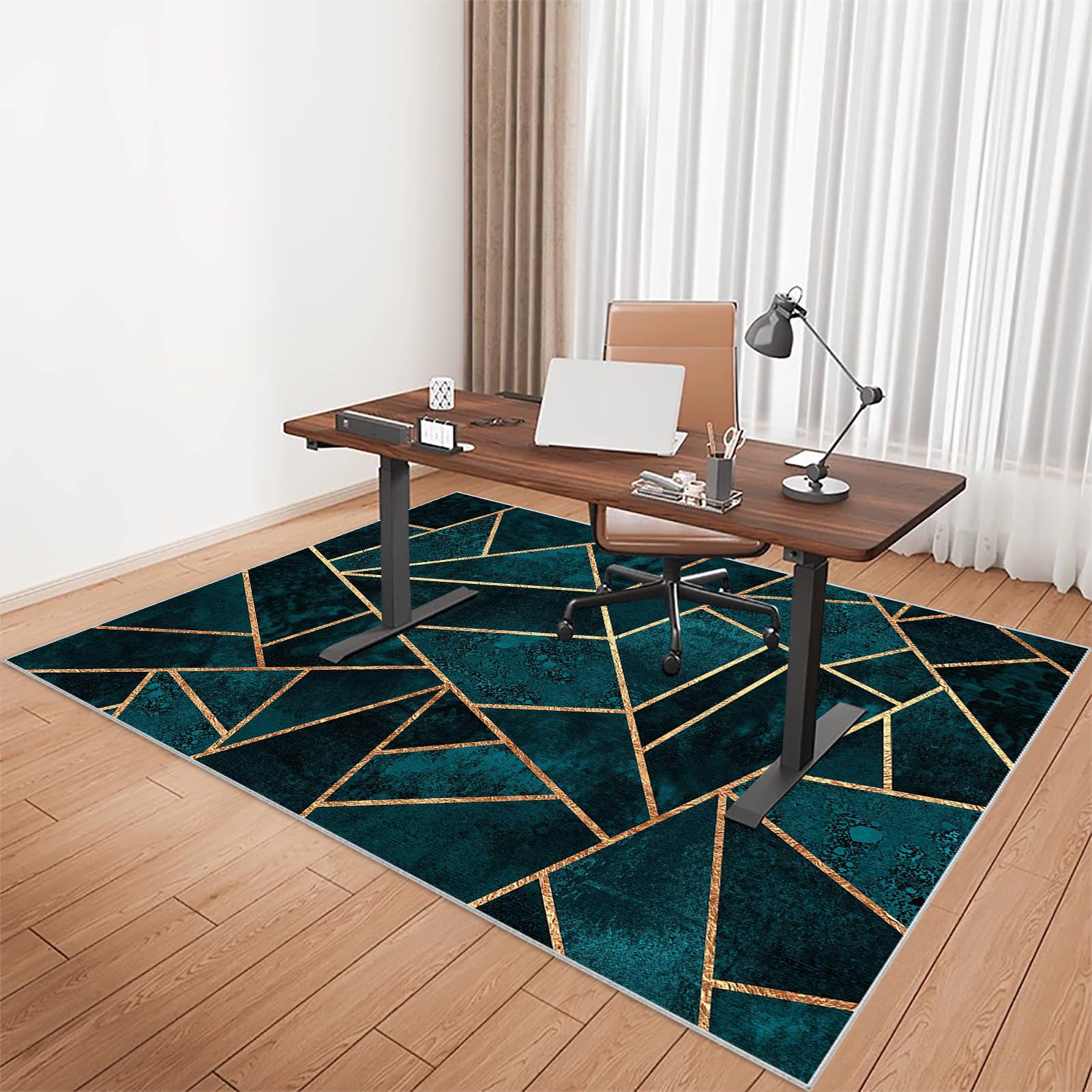 Tkuhknag Chair Mat Office Chair Mat for Hard Floor, Gaming Chair Mat, 80 x 120 cm Multi-Purpose Hard Floor Protector for Home and Office, Desk Chair Mat for Carpeted Floors Non Slip Anti-scratch — image 1