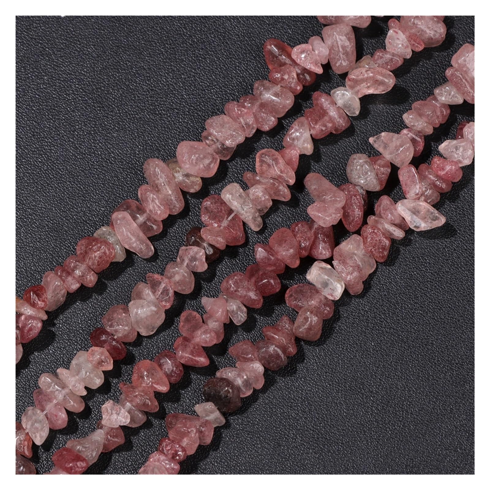 Piedras para Pulseras Cuentas de ágata irregulares 5-8 mm, malaquita, amazonita, ópalo, cuarzo, gemas y grava for la fabricación joyas(Light yellow,About 32inch)