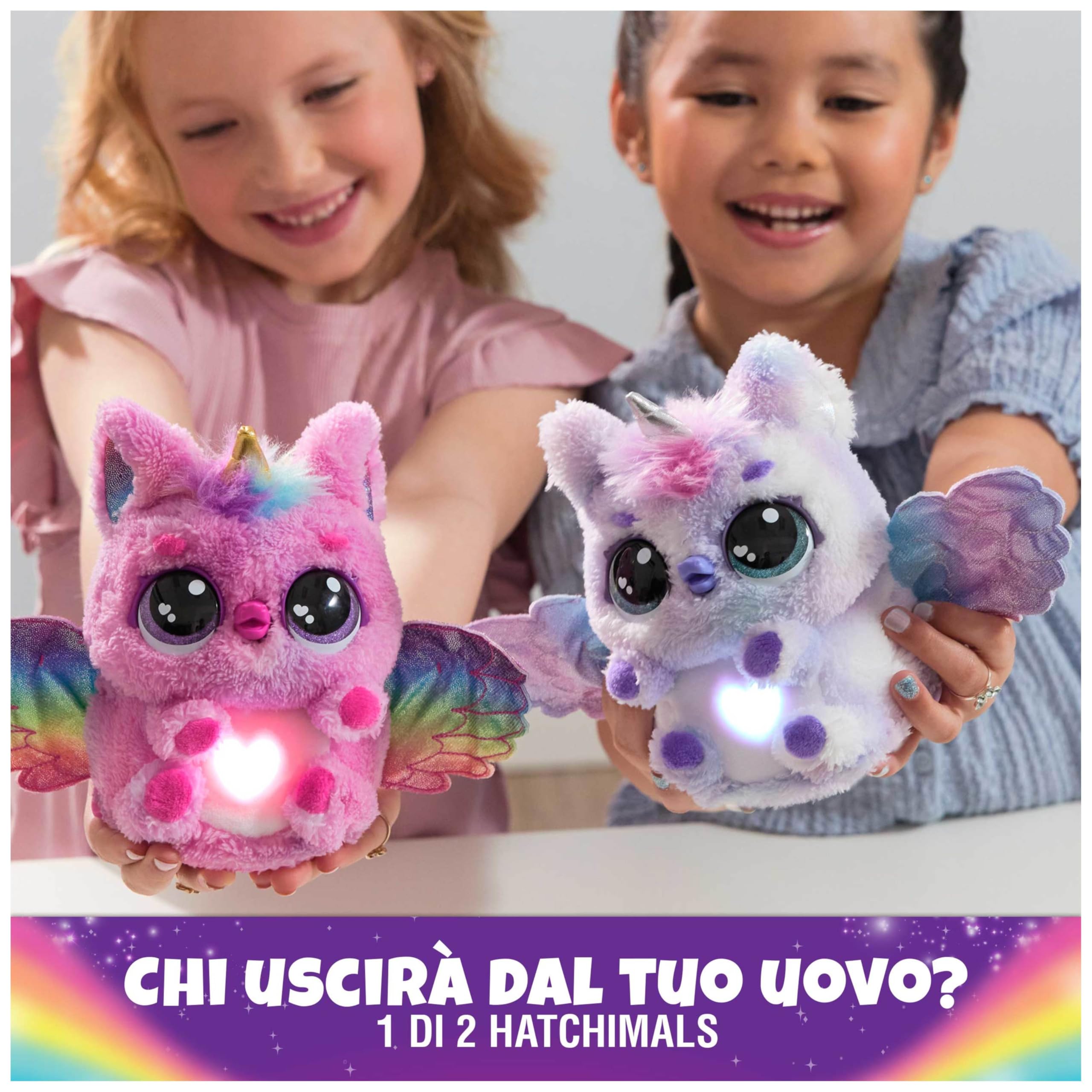 HATCHIMALS Alive, Uovo Mystery Hatch Pufficorn, Peluche Interattivo a Sorpresa con Effetti Speciali, Nebbia, Luci, 100 Reazioni e Suoni, Giocattoli per Bambini e Bambine, 5+ Anni - Modelli Variabili