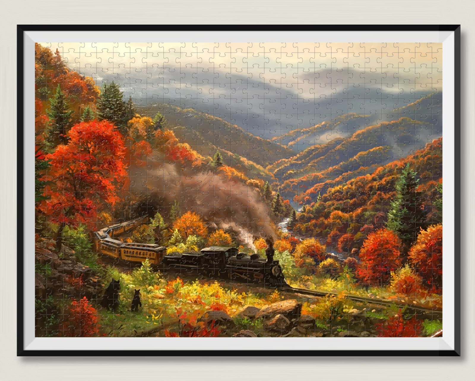 Puzzle per adulti 6000 pezzi di treni di montagna Puzzle impegnativi e giochi di famiglia Combinazioni di puzzle