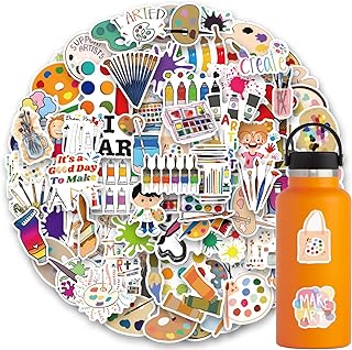 120pcs Art Painting Stickers - Paint Palette, Brushes, Pigment & Decals ...