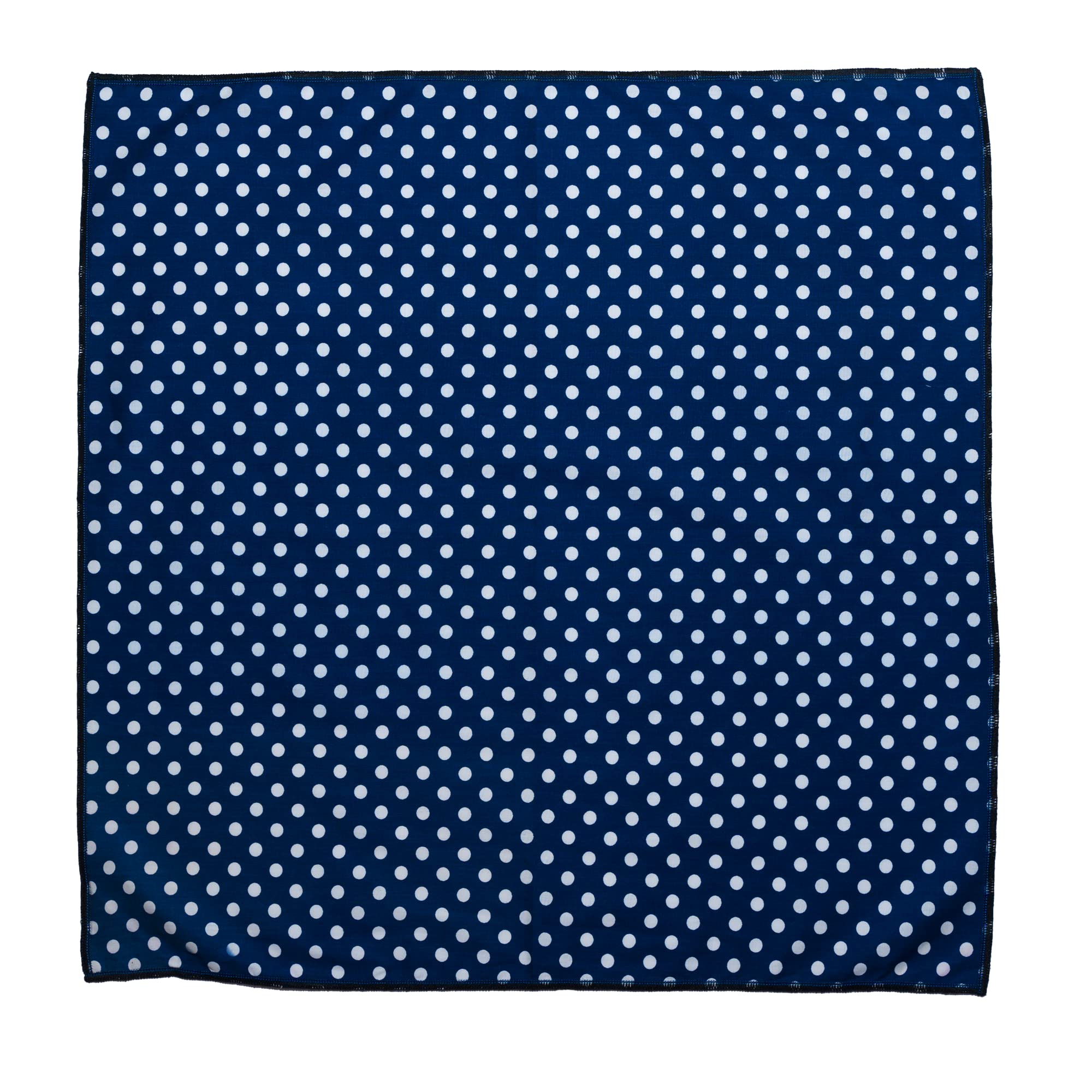 Navy Blue Retro Polka Dot Bandana