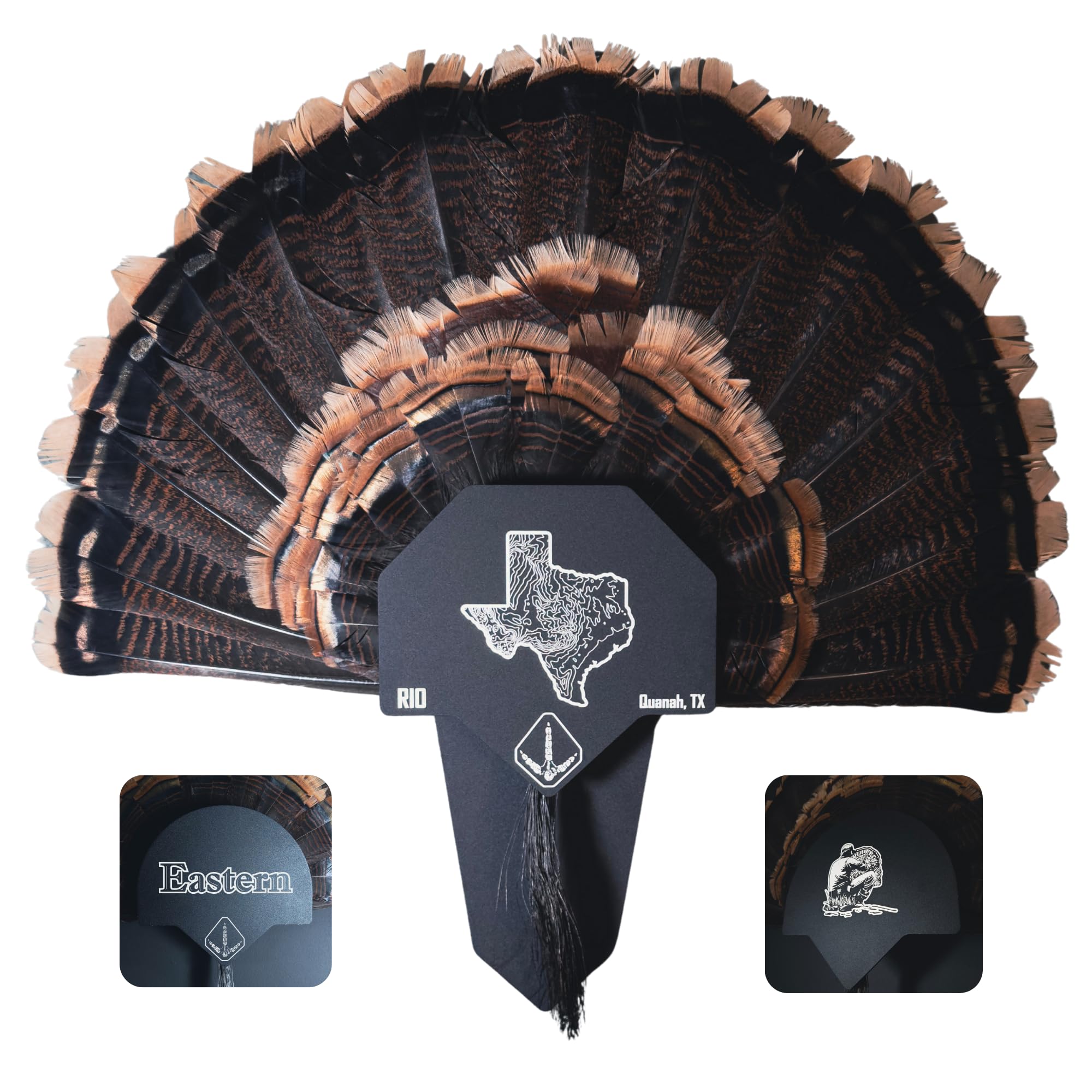 FeatherLok Turkey Fan Mount Kit – No-Screw Customizable Turkey Mounting Plaque | Adjustable Turkey Fan Display – Easy DIY Turkey Plaque Mount