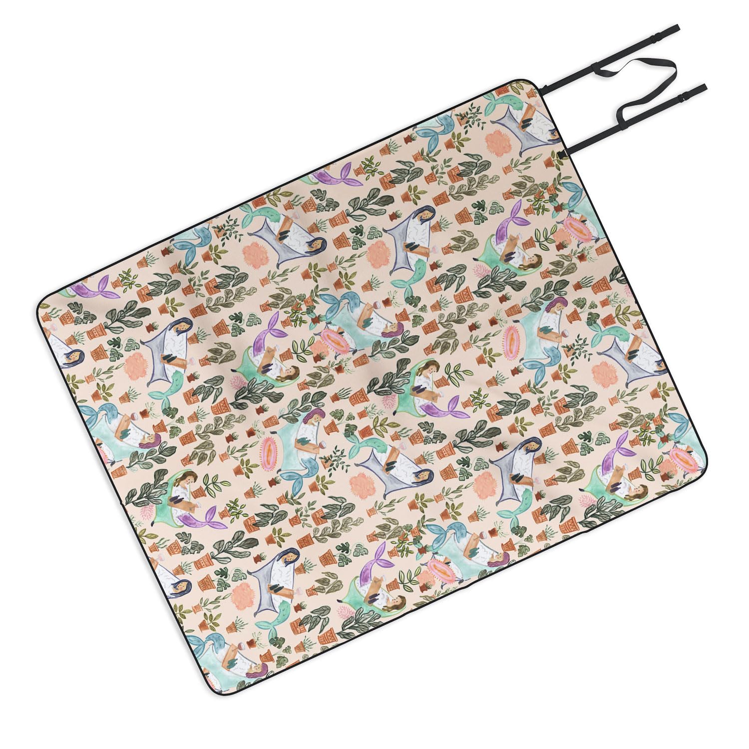 Deny Designs Picnic Blanket, Dash and Ash Self Care Mermaids 50