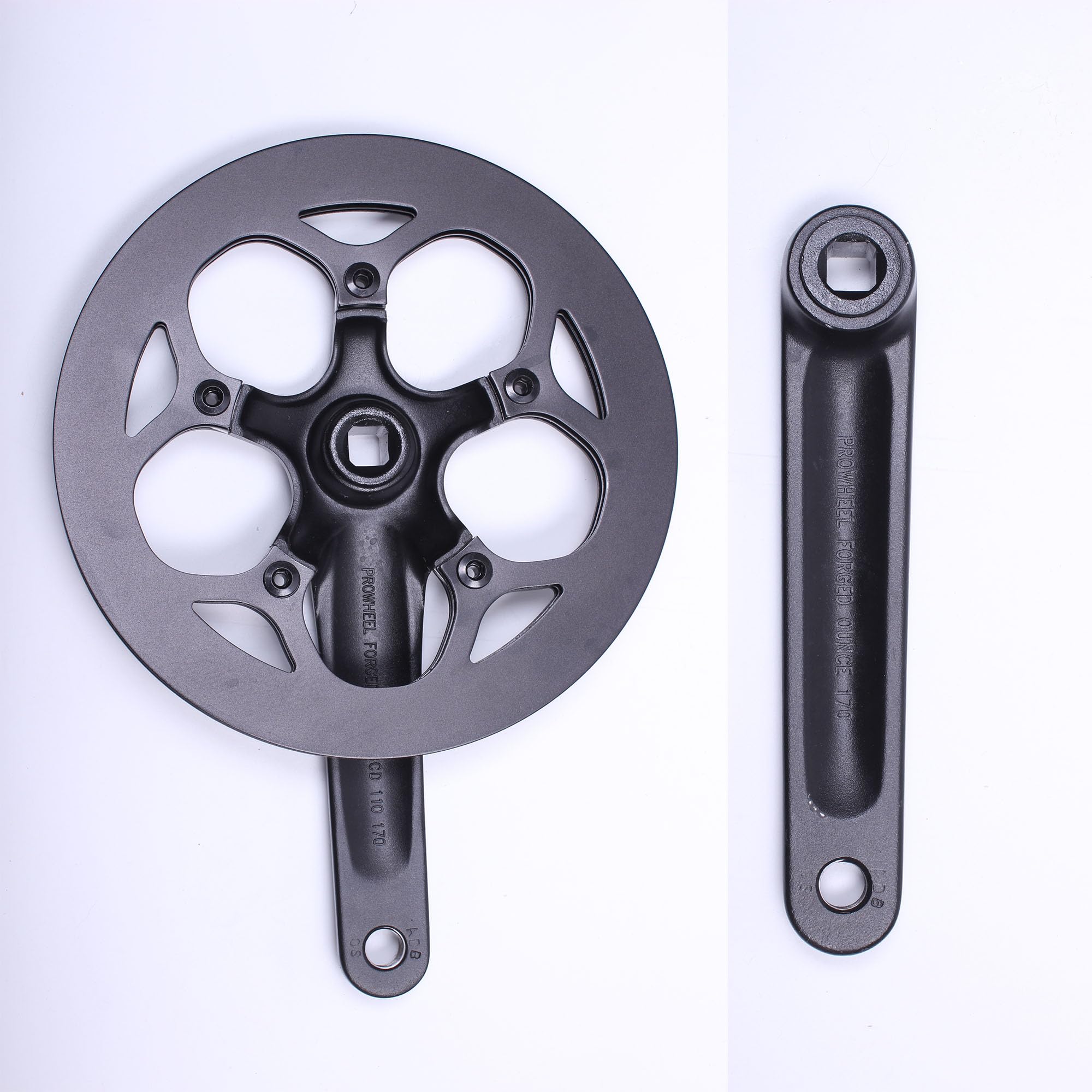 Amazon.com : PROWHEEL 170MM Bike Crankset,48T 110MM BCD Laser