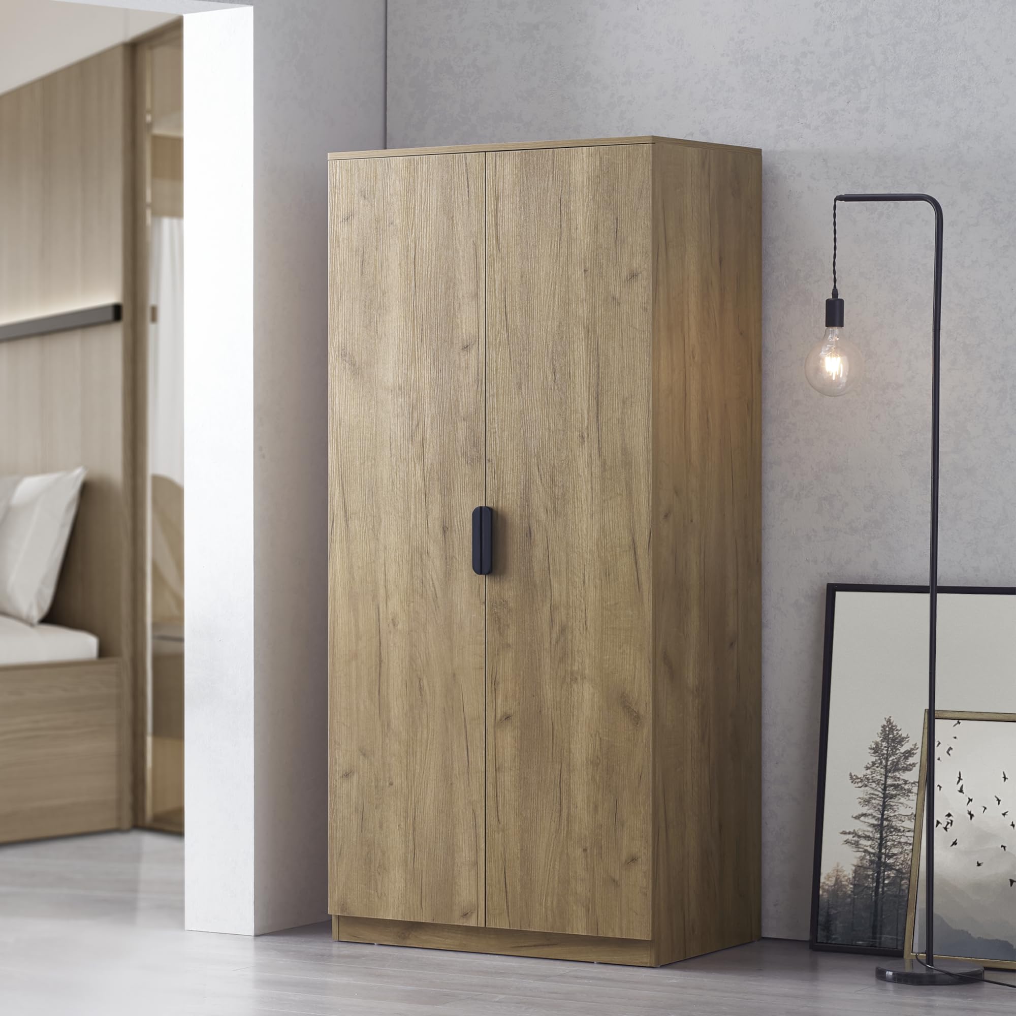 Herzberg, Armoire de Rangement, 4 étagères (2 en Haut et 2