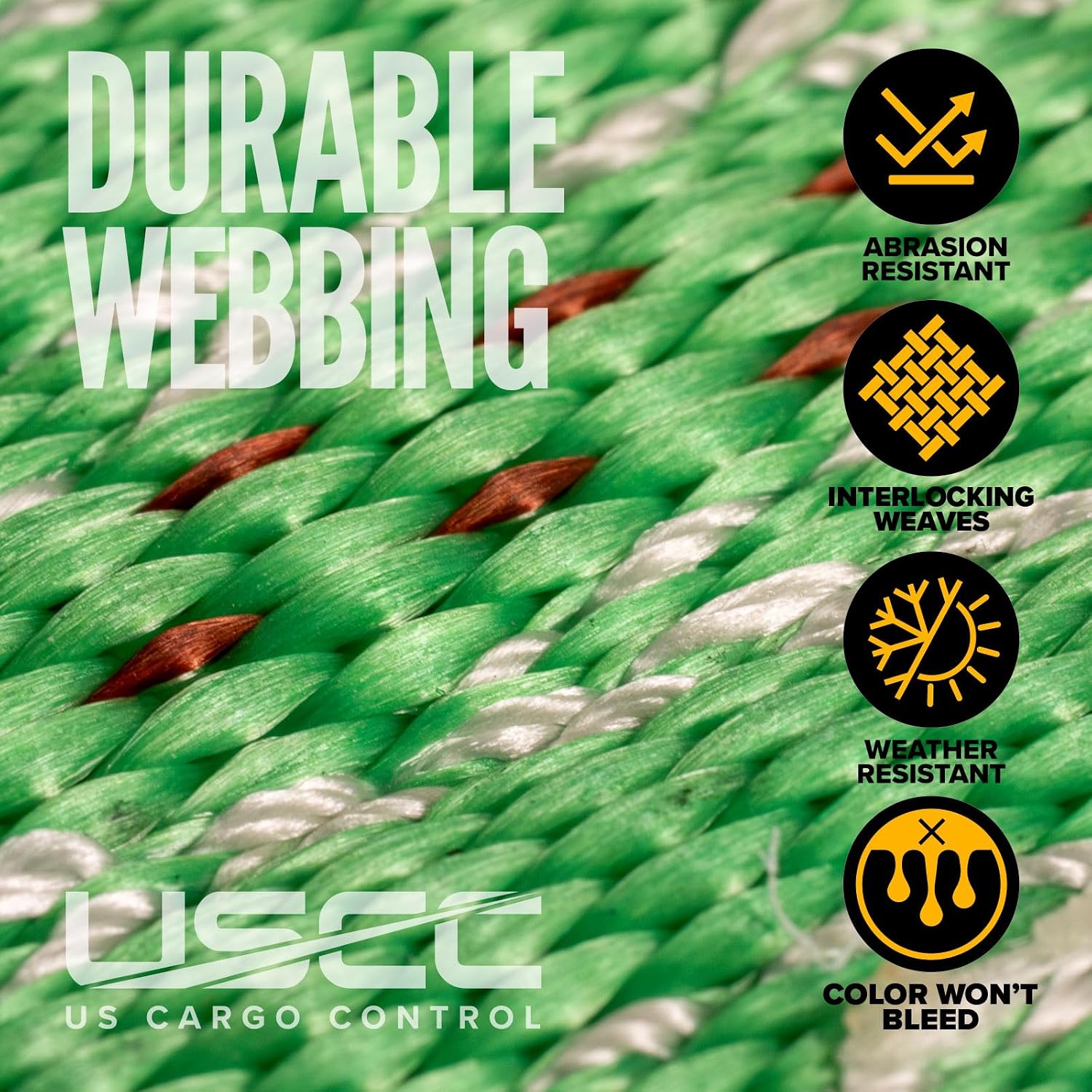 Ratchet Strap 2"x30 Ft – Green Flat Hook 10000 Lbs view 4