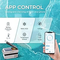Vista 40 de Euhomy - Refrigerador de automóvil, 12 voltios, 35L (38 qt), refrigerador RV con 12/24 V CC y 120-240 V CA, refrigerador y congelador