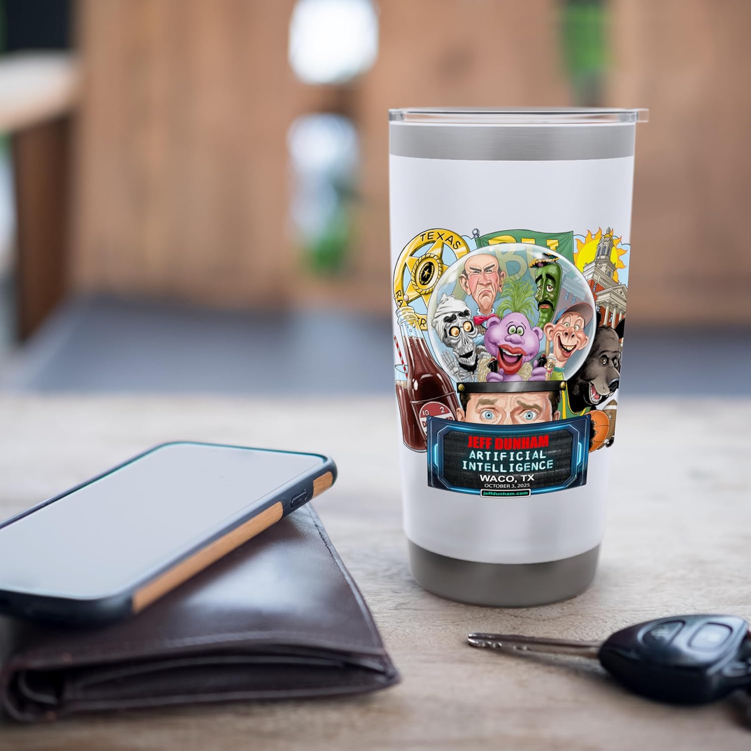 Jeff Dunham Waco, TX (2025) Stainless Steel Insulated Tumbler - Image 7