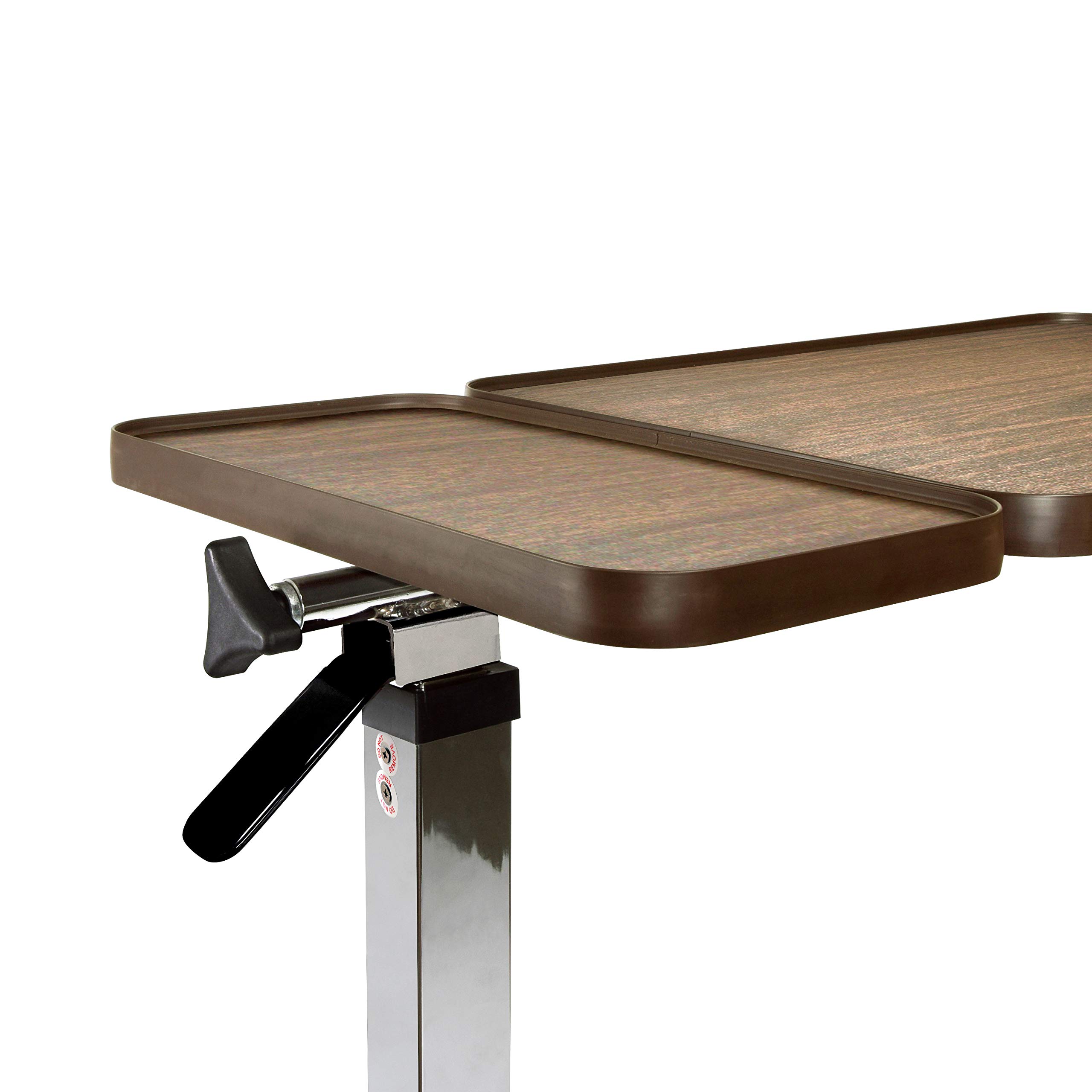 Vaunn Medical Adjustable Tilt Overbed Bedside Table with Wheels for