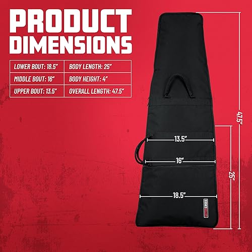 Miniatura 6 de Gator Cases - Funda acolchada de espuma para guitarras de estilo extremo, se adapta a Flying V, Explorer, Warlock y más, hasta 47.5 pulgadas de