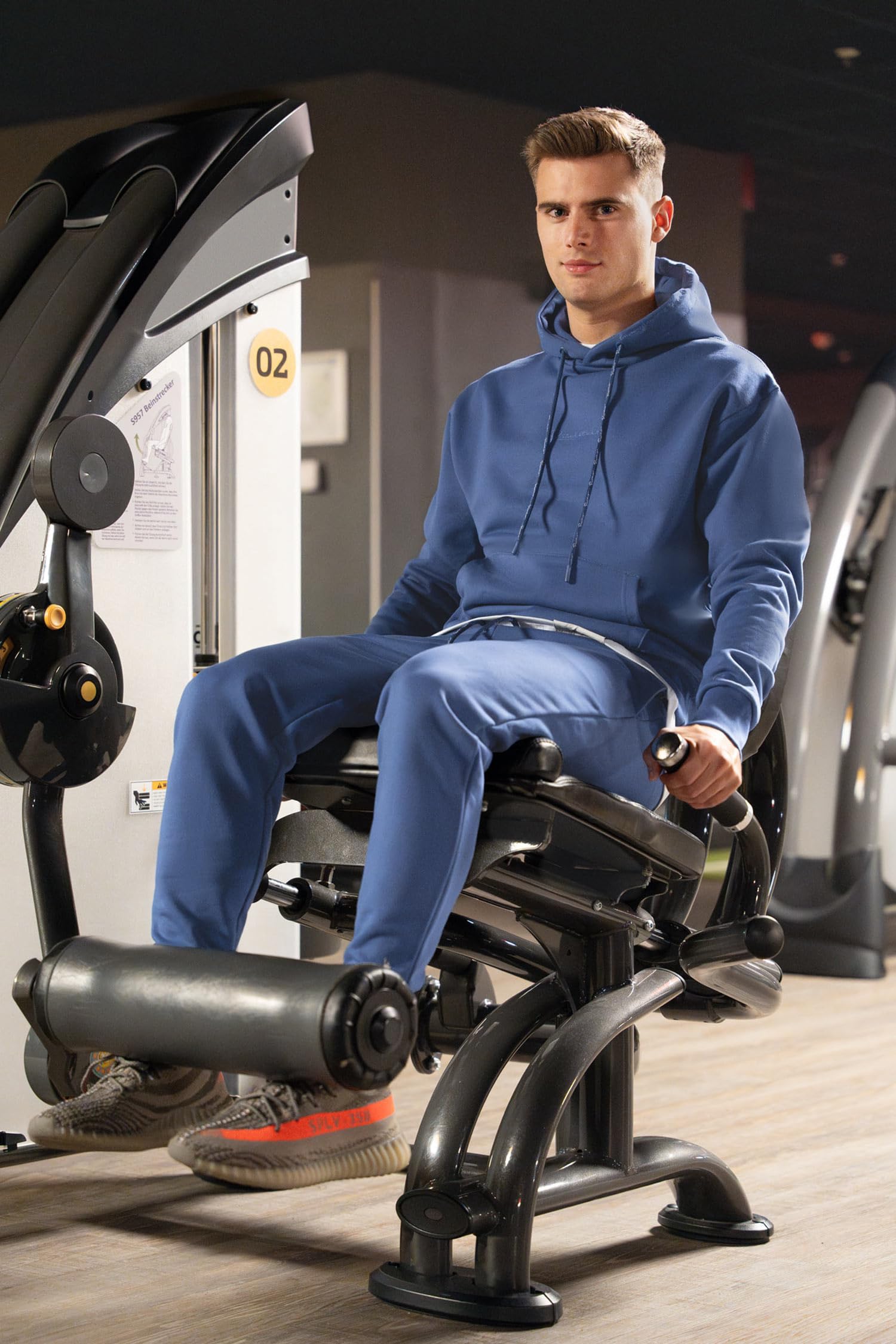 Reichstadt Sports Felpa Uomo Cappuccio Cotone Fitness Tempo Libero | Felpa sportiva da uomo con cappuccio in cotone traspirante, ideale per fitness, allenamento e tempo libero