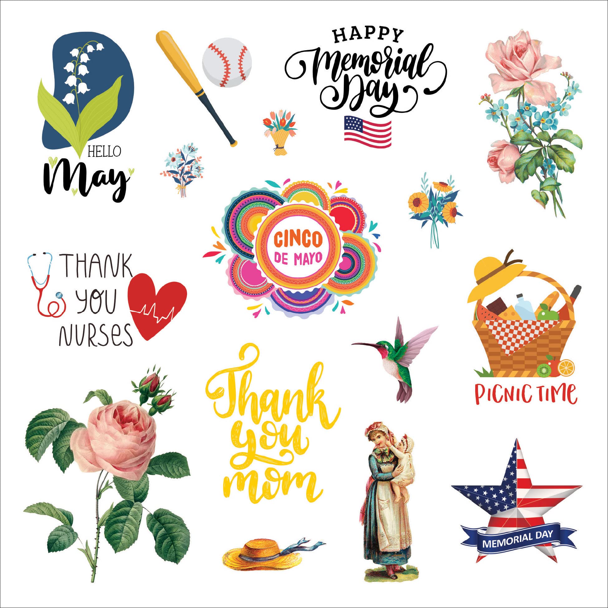 A Year in Stickers: Fun Pictures and Words to Highlight Celebrations