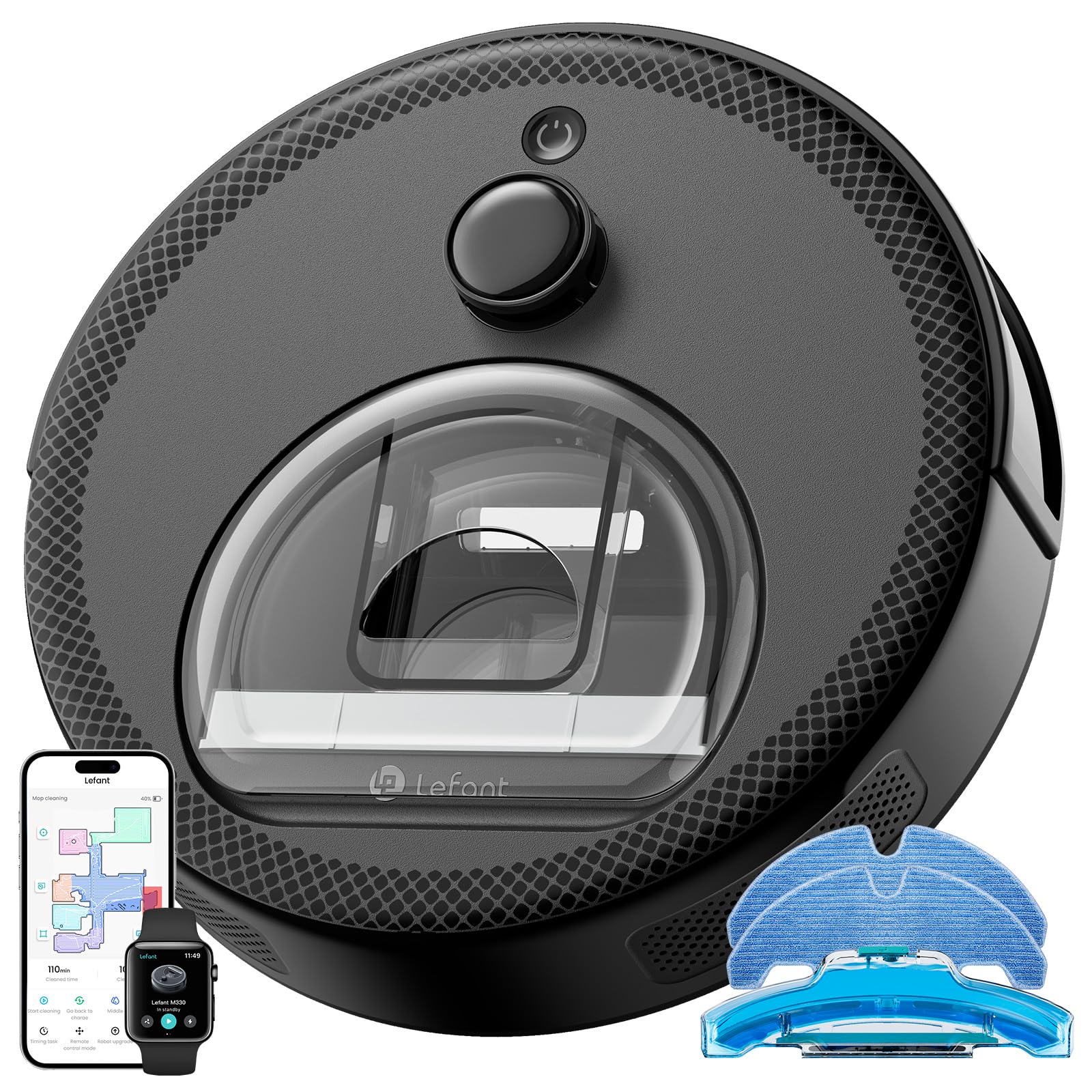 【未使用付属品付き】Lefant ロボット掃除機 M301 Amazon | Lefant M330 Pro ロボット掃除機【水拭き両用 3D
