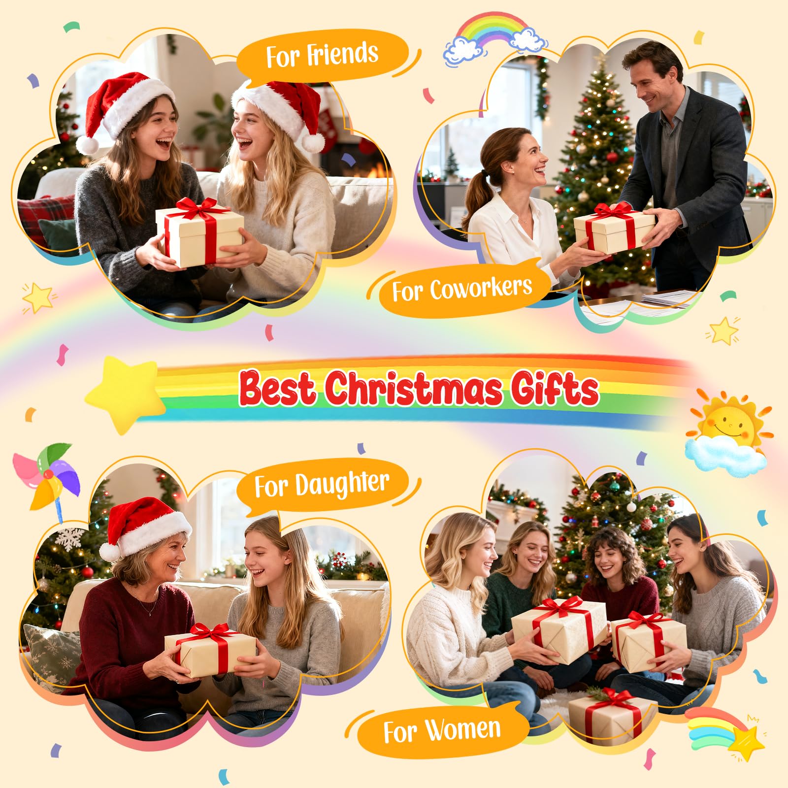 Christmas Stocking Stuffers for Teens Girls Daughter Adults Women, White Elephant Gifts for Best Friend Friendship Sister Christmas Decoration Thanksgiving Birthday Motivational Present Decor