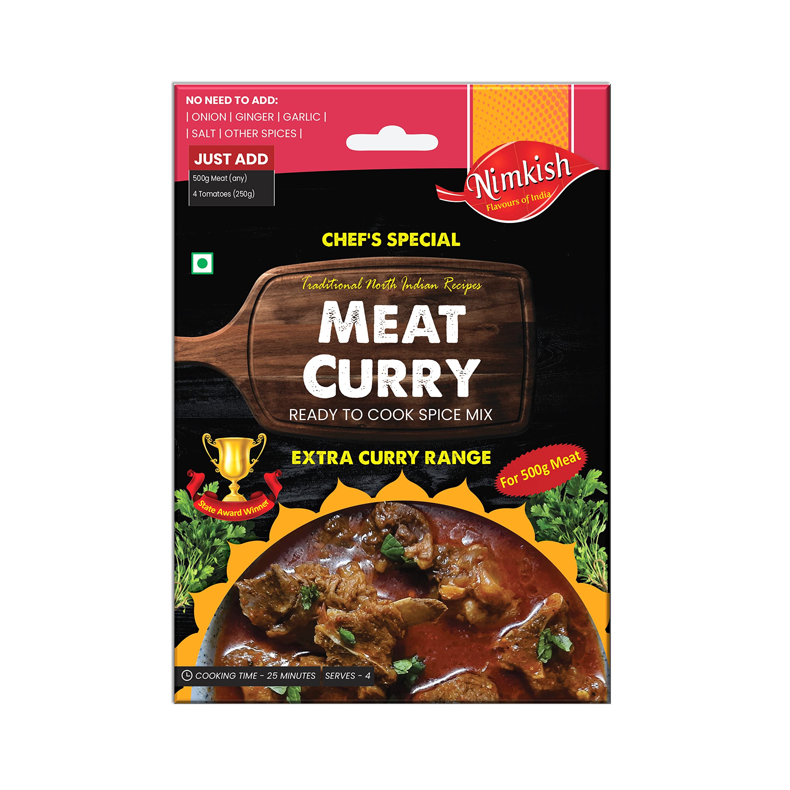 Nimkish Meat Curry Masala 40g, Chefs Special - Extra Curry Range, Ready to Cook Spice Mix (B07PNR15SJ) Amazon Price History, Amazon Price Tracker