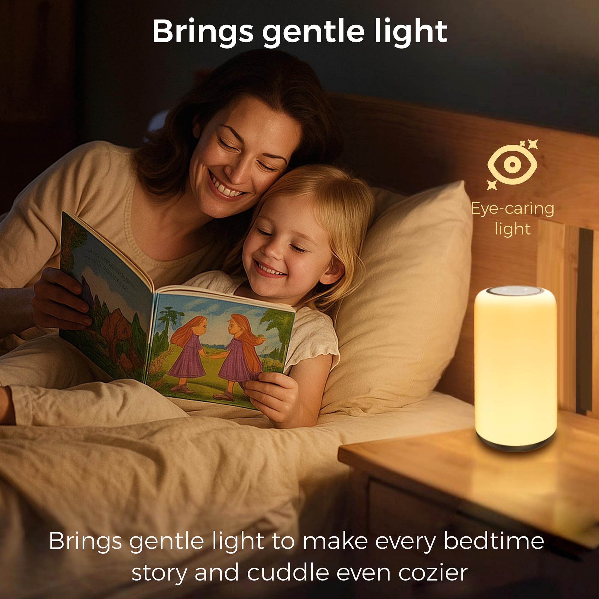 Nachtlicht für Kinder, tragbares Baby-Nachtlicht, 5 Farbtemperaturen und stufenloses Dimmen, 8 RGB-Farben, wiederaufladbares Kinderzimmer-Nachtlicht, Schlafhilfe, Touch-Lampe mit 2 Timern