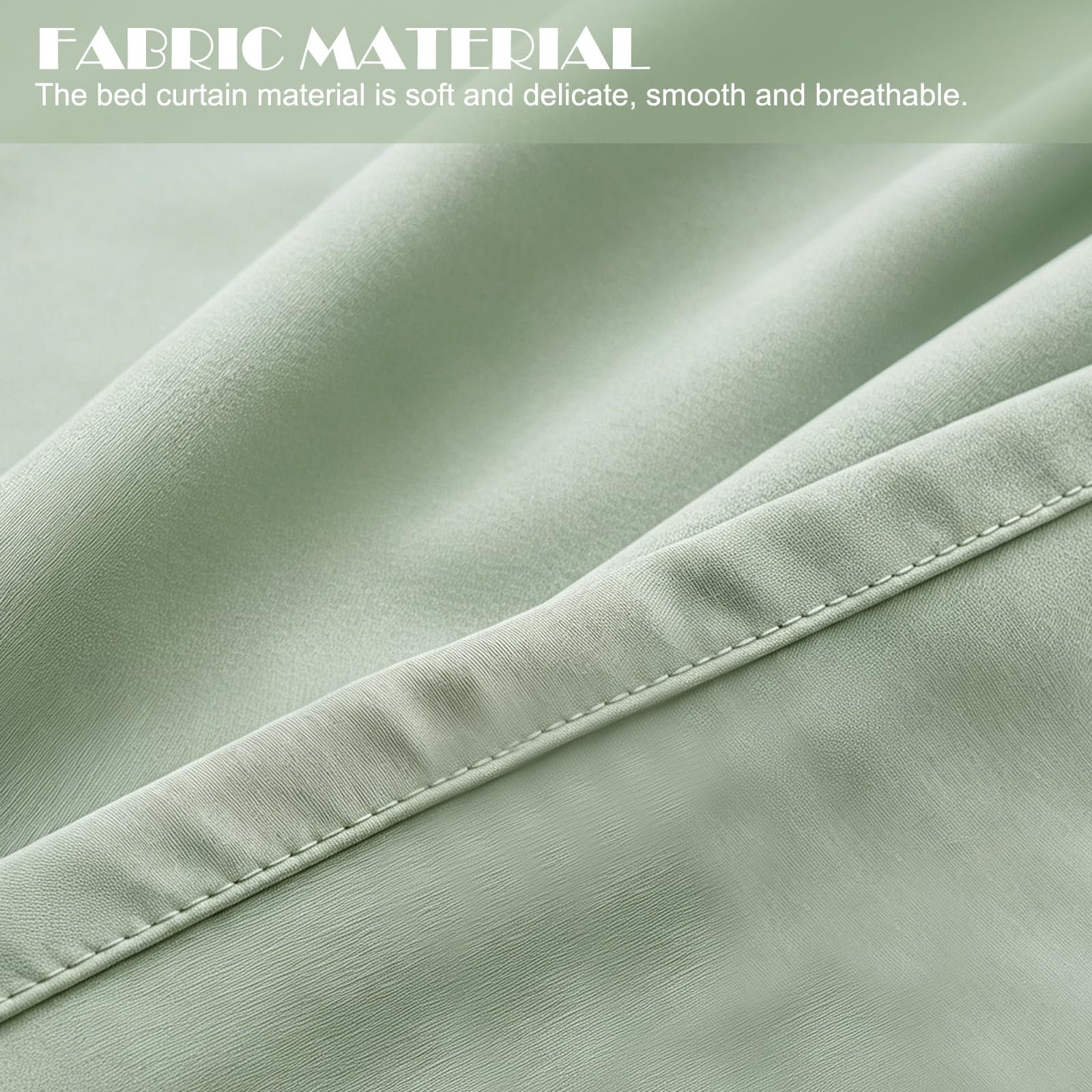 Dosel de cama de casa con dosel, 2 piezas de muselina, dosel suave y transpirable, decoración para habitación infantil, cielo de ensueño para habitación infantil, niñas y niños (verde claro