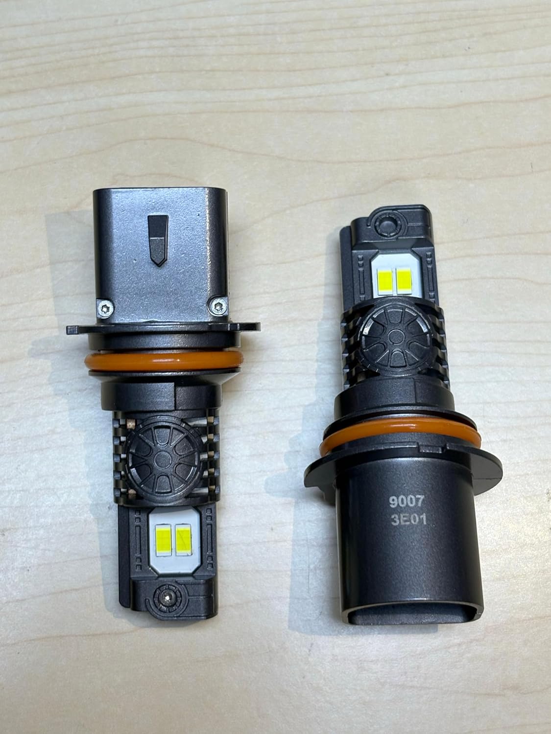 Upgraded 9007/HB5 Bulbs High/Low Beam, 60,000LM 15X Ultra Brightness, 6500K Cool White,1:1 Mini Halogen Size, 9007 Fog Light with Cooling Fan, Plug and Play, Pack of 2