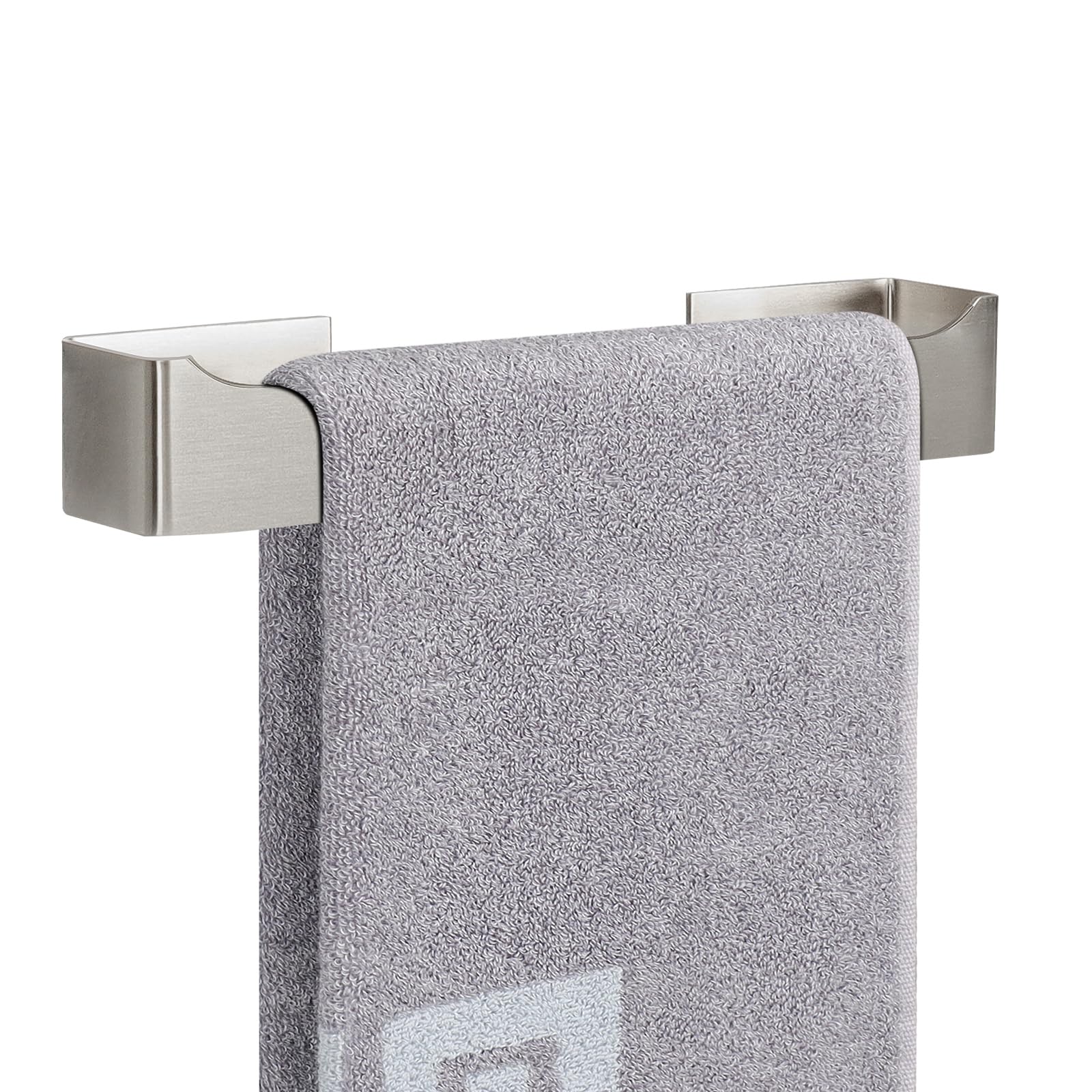 NearMoon Self Adhesive Hand Towel Holder/Towel Ring, Stainless Steel Hand Towel Bar Rustproof Stick on Wall-Towel Rack for Bathroom/Kitchen, Square