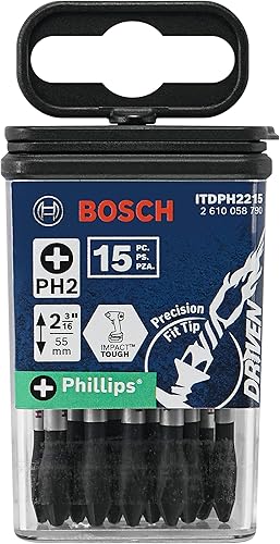 Miniatura 2 de BOSCH ITDPH2215 - Paquete de 15 brocas de atornillado Phillips #2 de 2 pulgadas